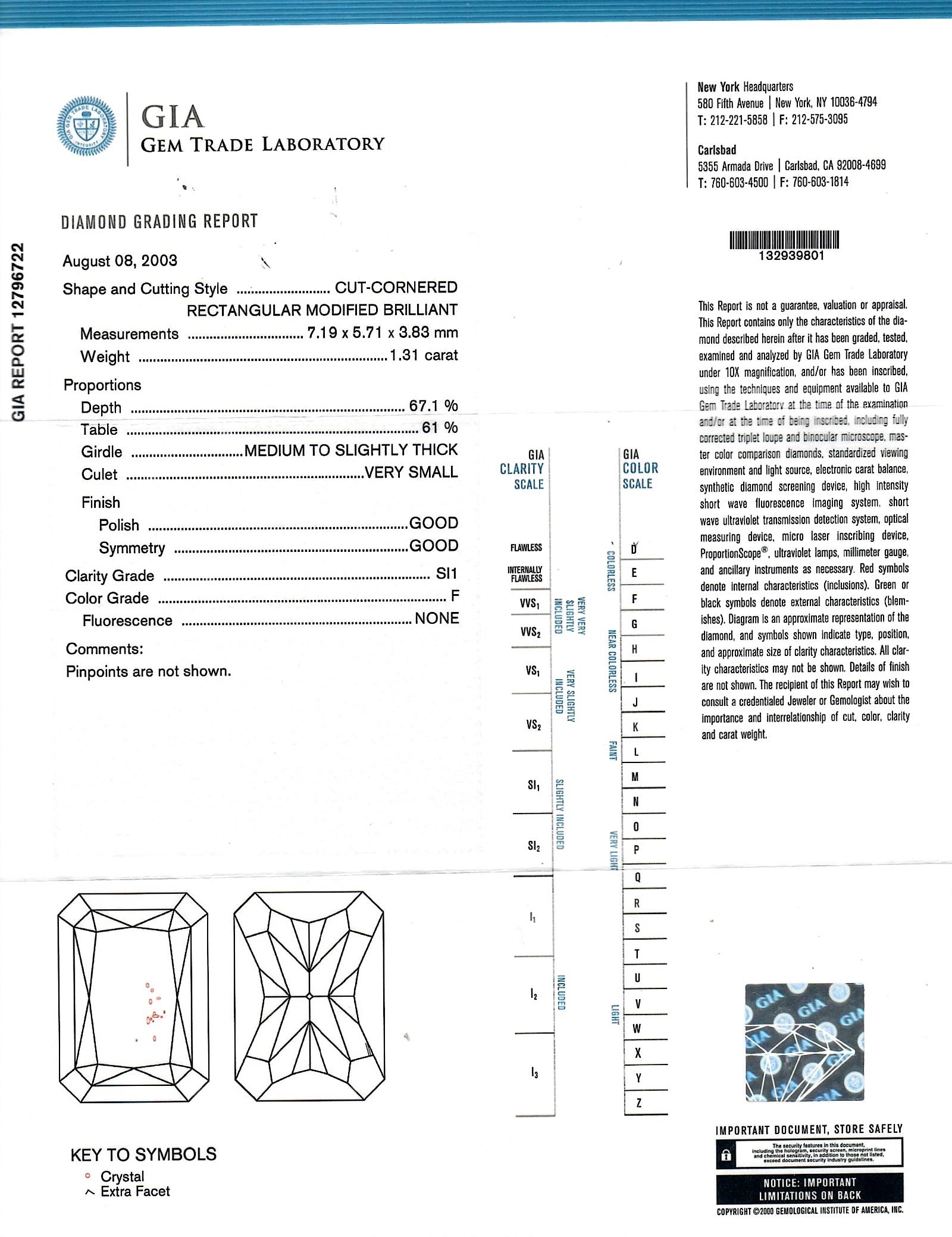 18K Yellow Gold 1.31 Carat Radiant Diamond Halo Pendant Necklace - Replica Handbags