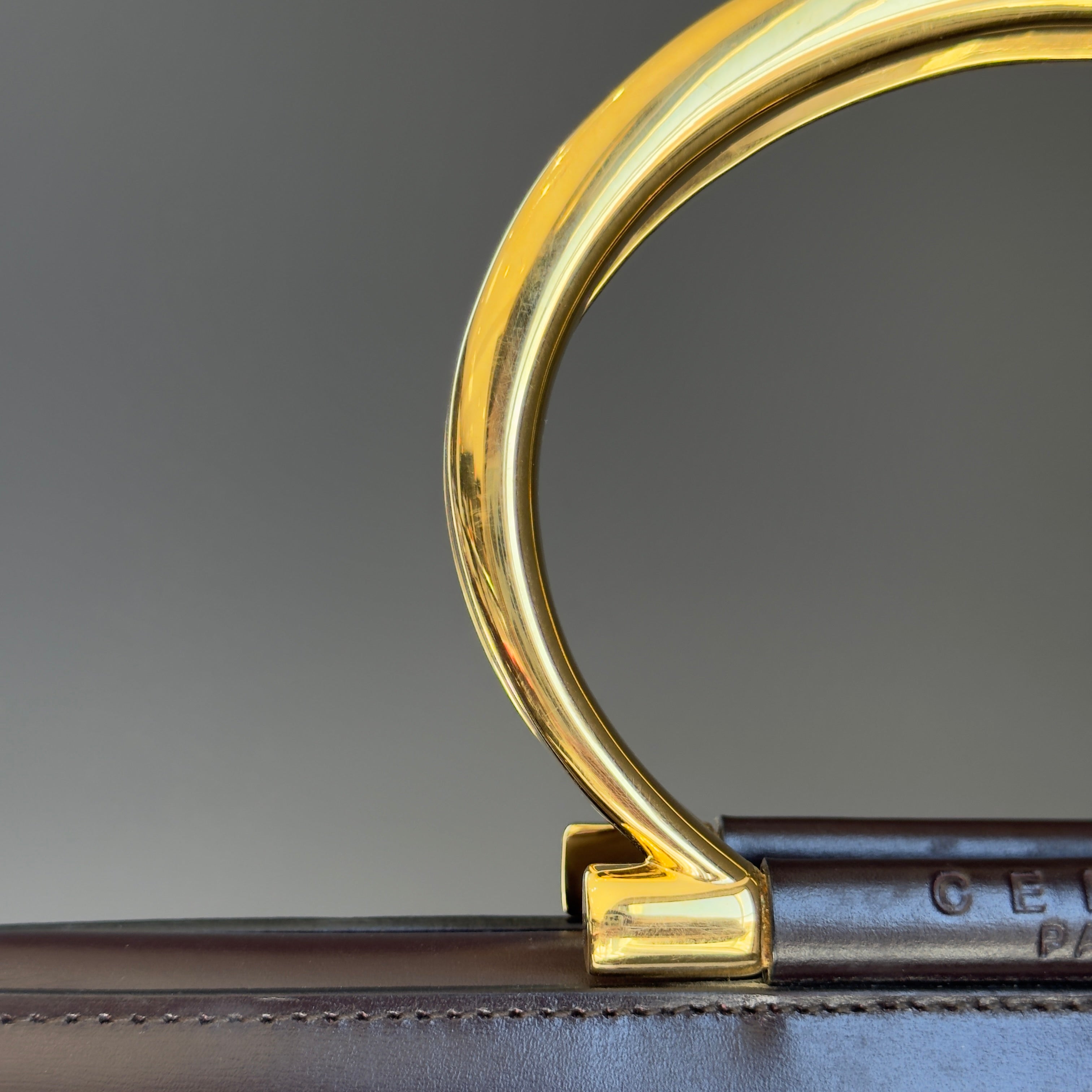 Vintage Celine Leather Top Handle -  Replica Handbags 