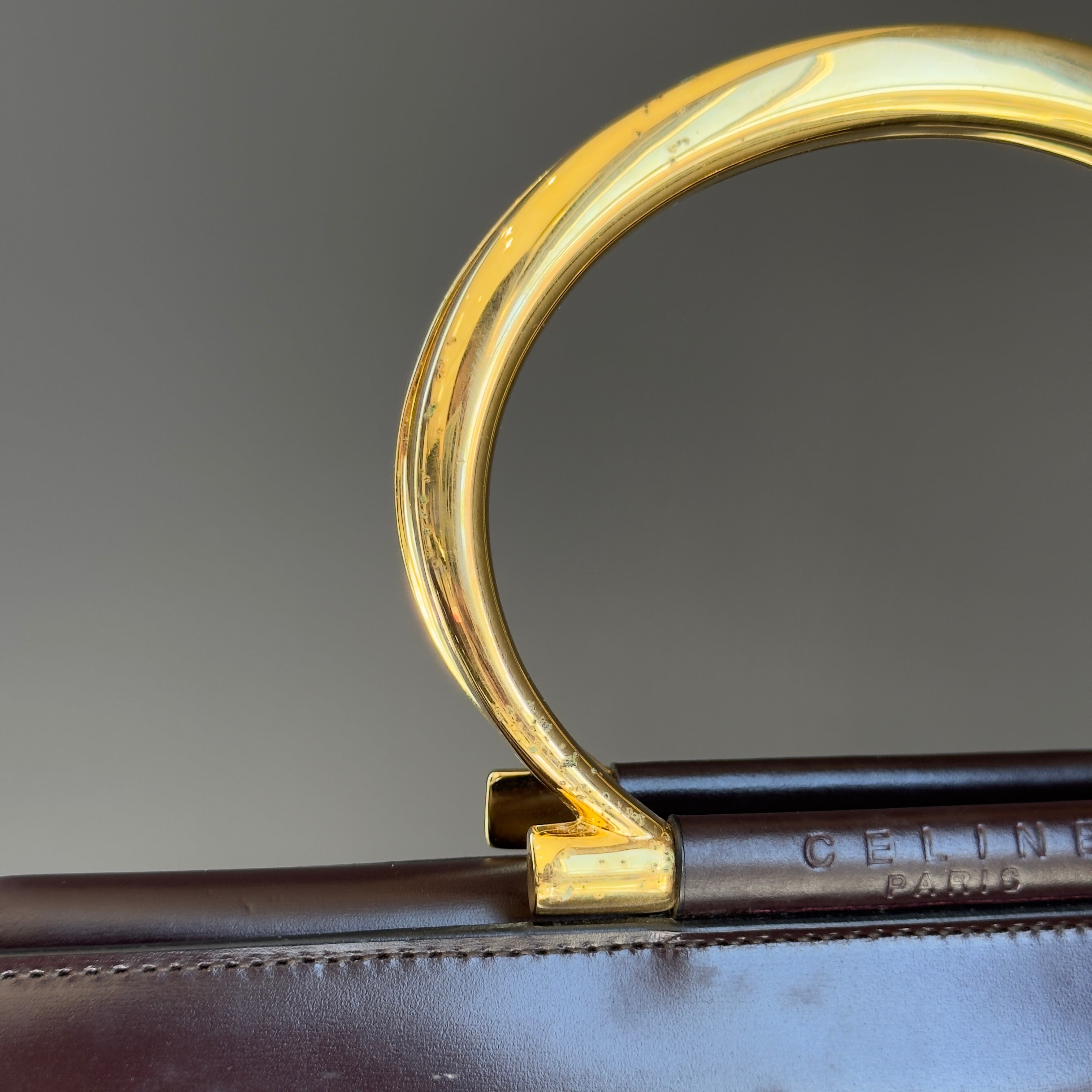 Vintage Celine Leather Top Handle -  Replica Handbags 