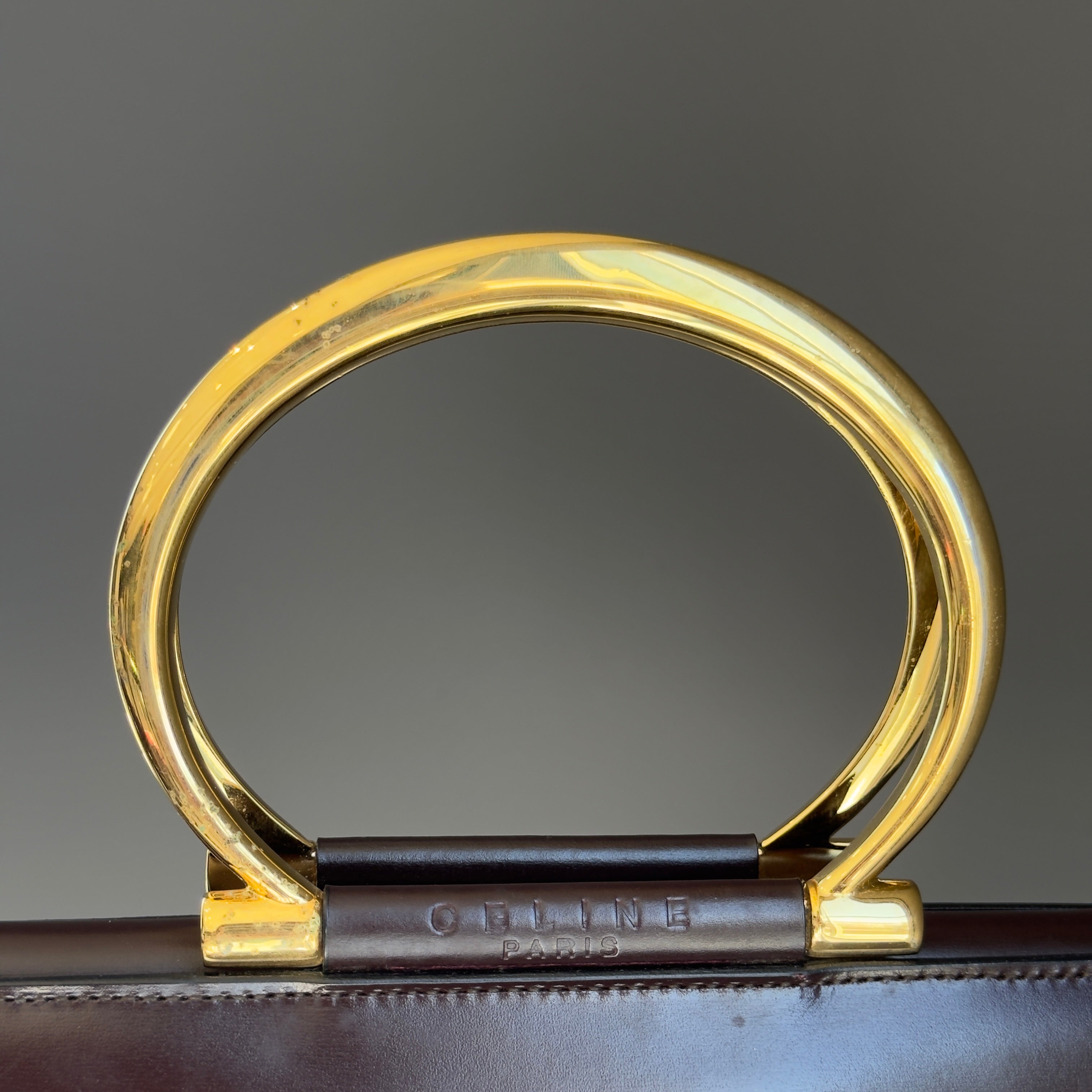 Vintage Celine Leather Top Handle -  Replica Handbags 