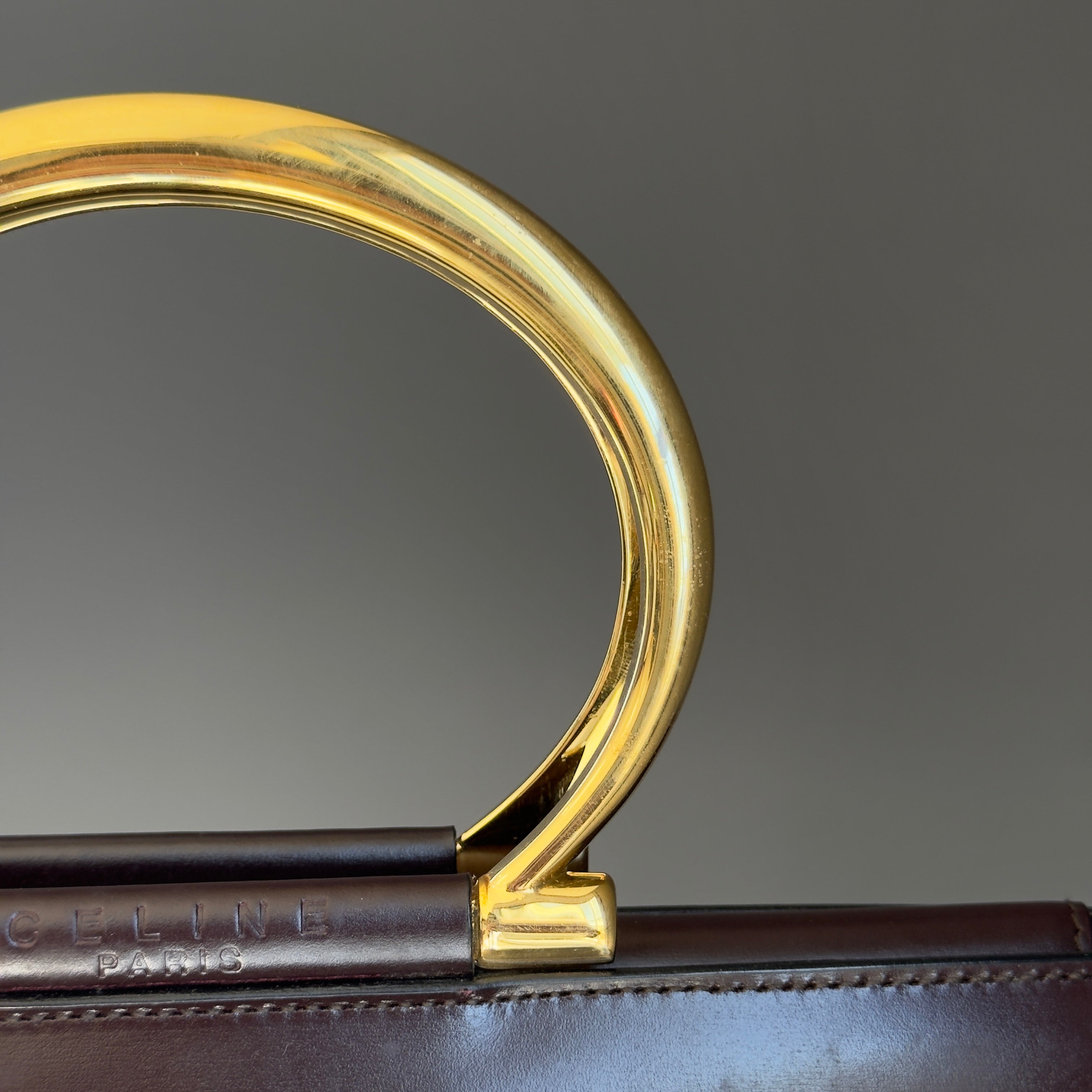 Vintage Celine Leather Top Handle -  Replica Handbags 