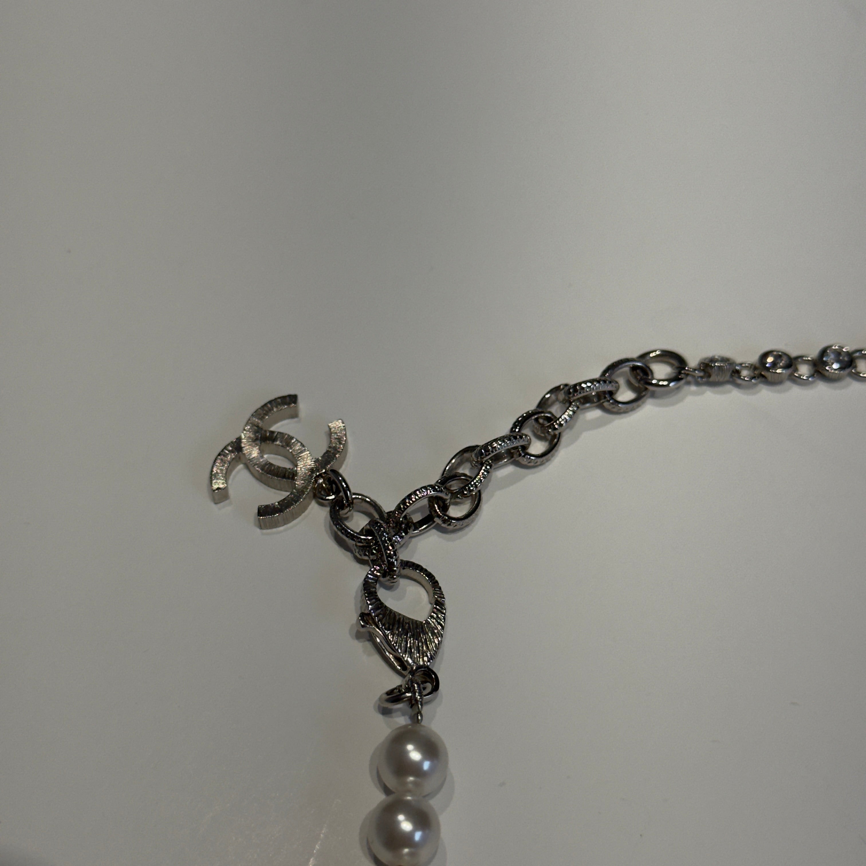 Chanel B24 Coco Pearl + Rhinestone Necklace - Replica Handbags