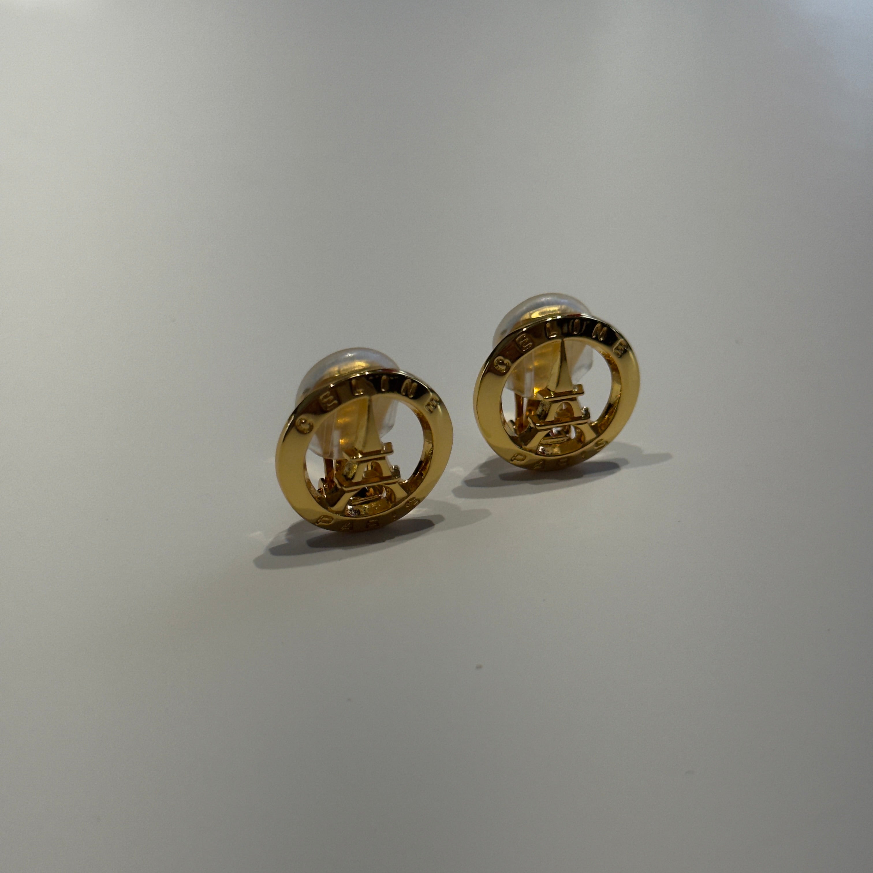 Vintage Celine Eiffel Tower Clip On Earrings -  Replica Handbags 