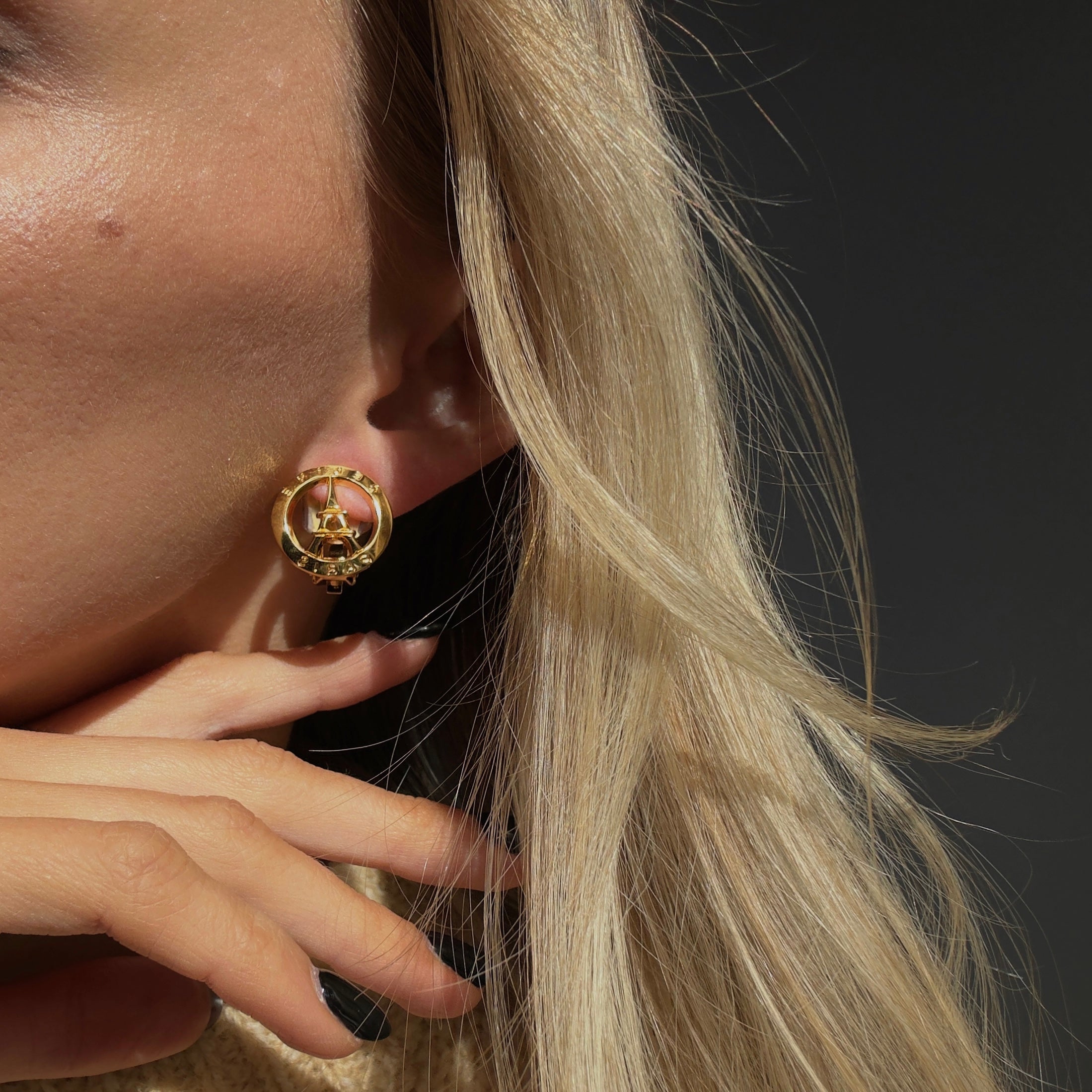 Vintage Celine Eiffel Tower Clip On Earrings - Replica Handbags