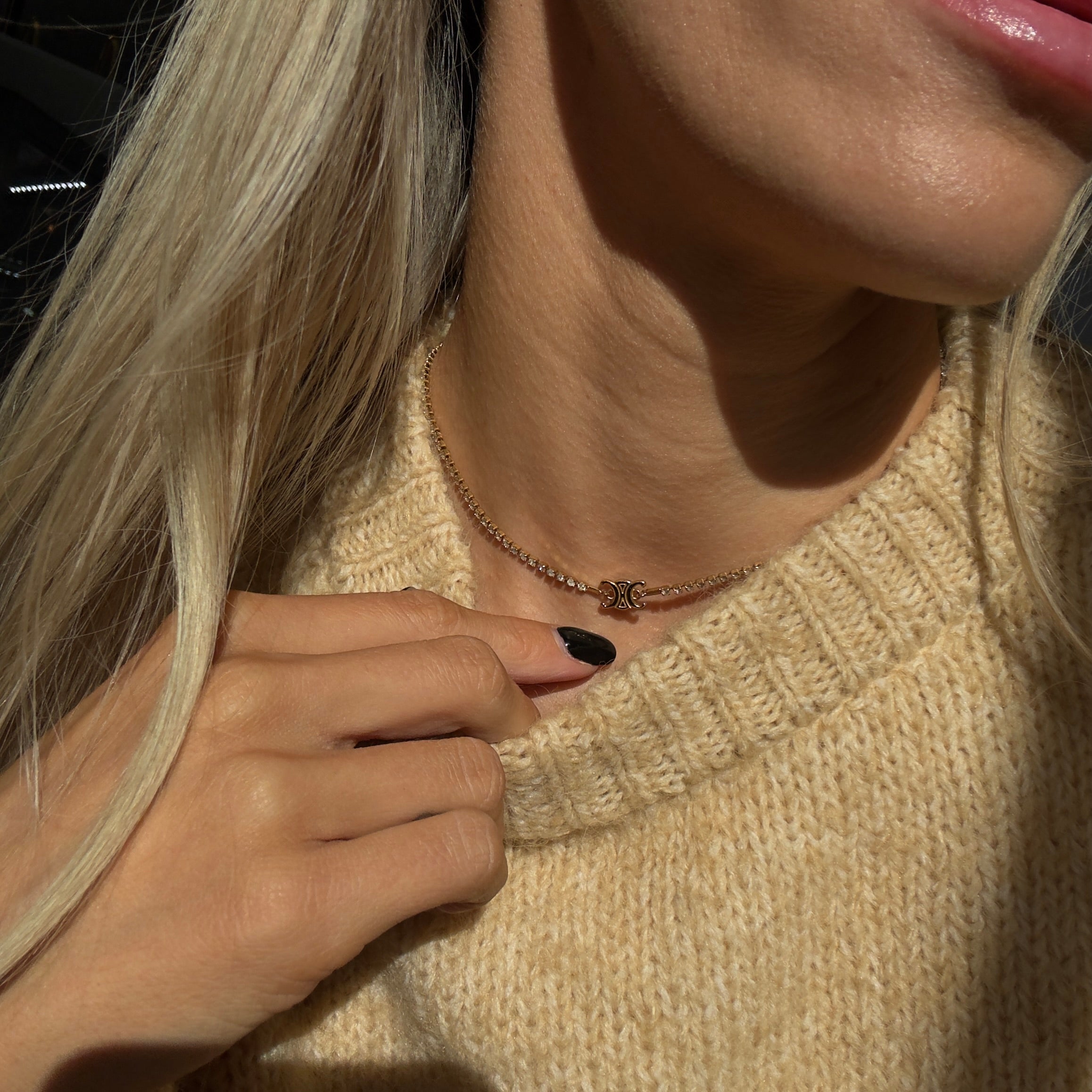 Celine Triomphe Sparkle Necklace -  Replica Handbags 