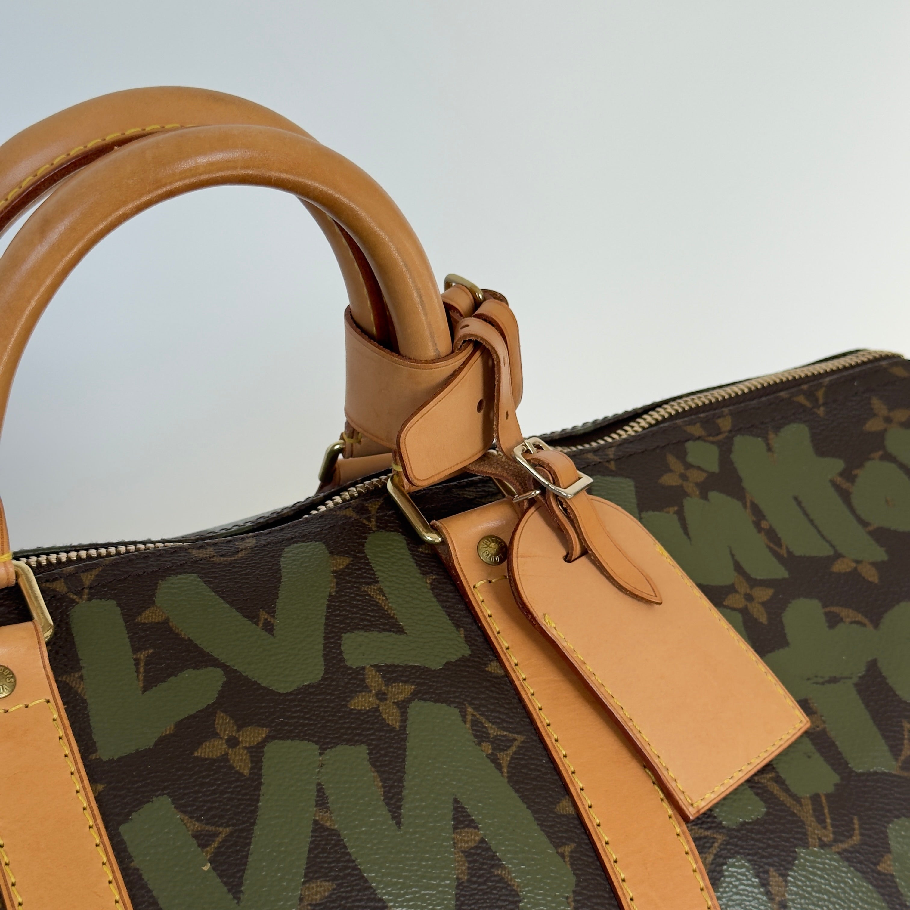 Louis Vuitton Stephen Sprouse Monogram Graffiti Keepall 50 Dark Green -  Replica Handbags 