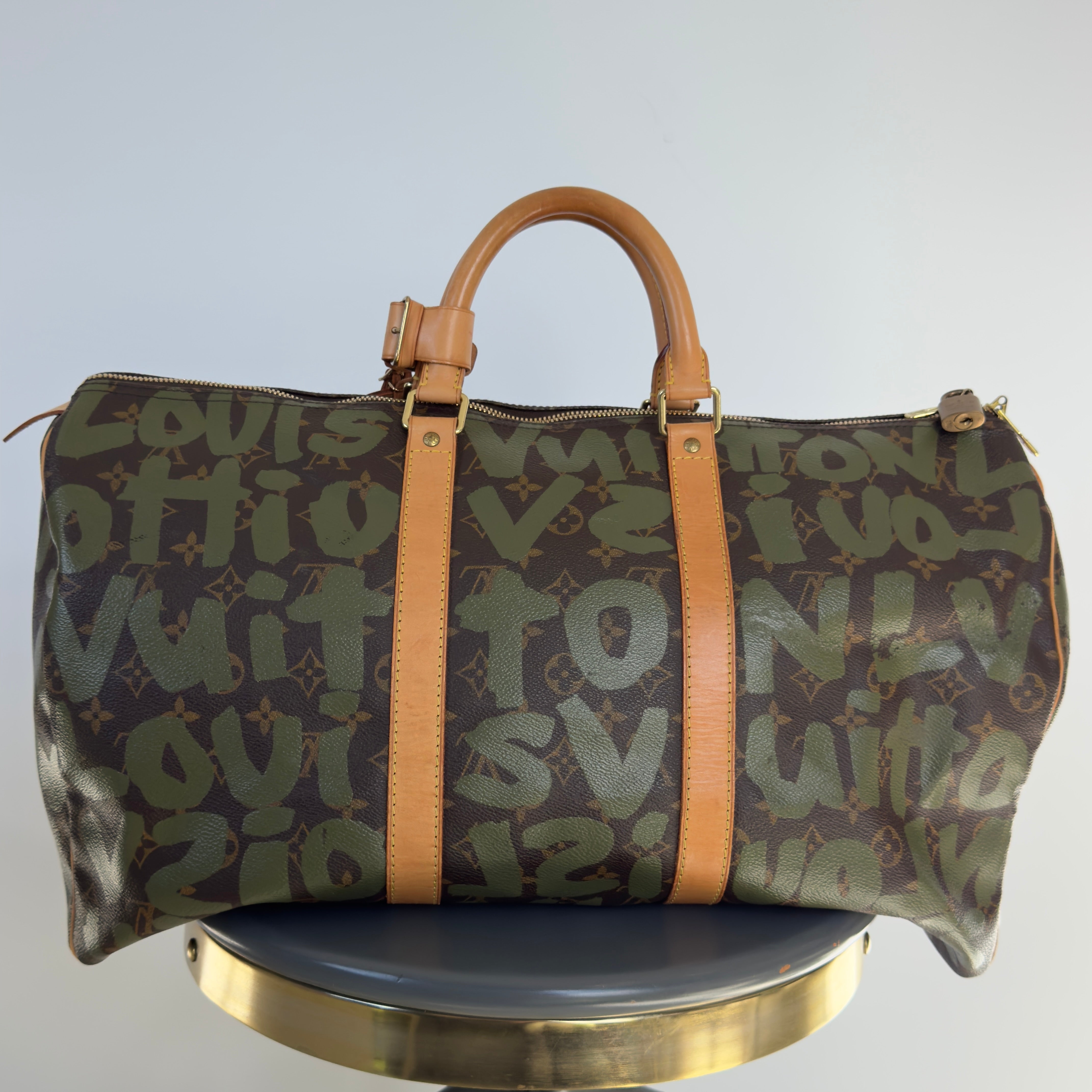 Louis Vuitton Stephen Sprouse Monogram Graffiti Keepall 50 Dark Green -  Replica Handbags 