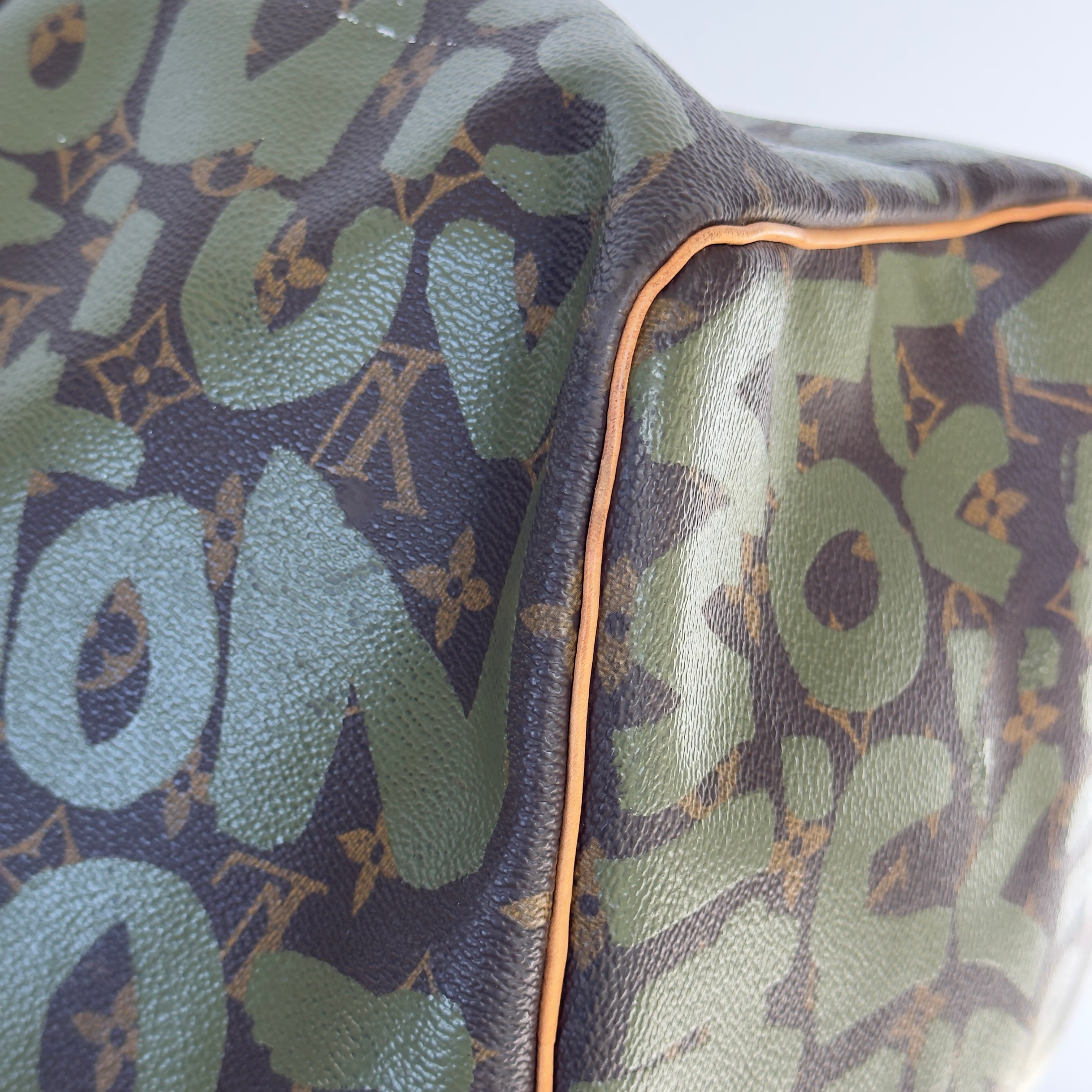 Louis Vuitton Stephen Sprouse Monogram Graffiti Keepall 50 Dark Green -  Replica Handbags 
