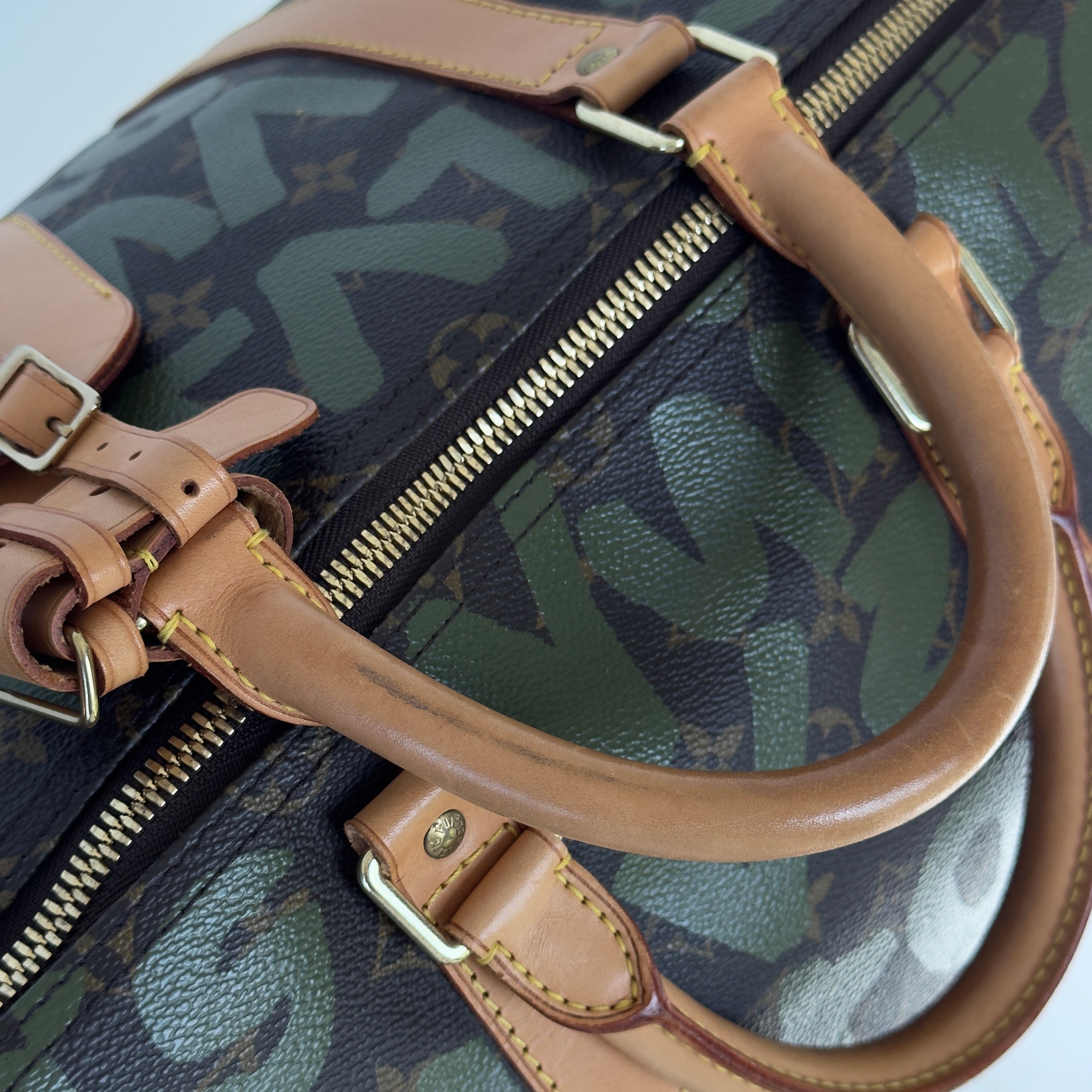 Louis Vuitton Stephen Sprouse Monogram Graffiti Keepall 50 Dark Green - Replica Handbags