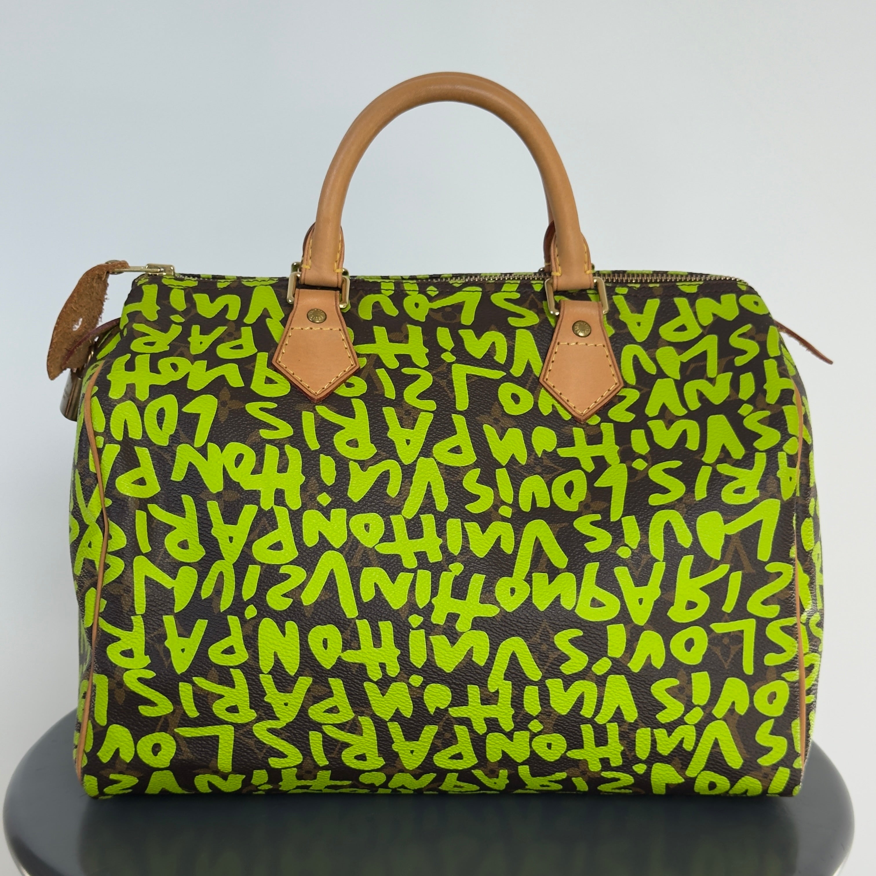 Louis Vuitton Monogram Graffiti Speedy 30 Stephen Sprouse Neon Green - Replica Handbags