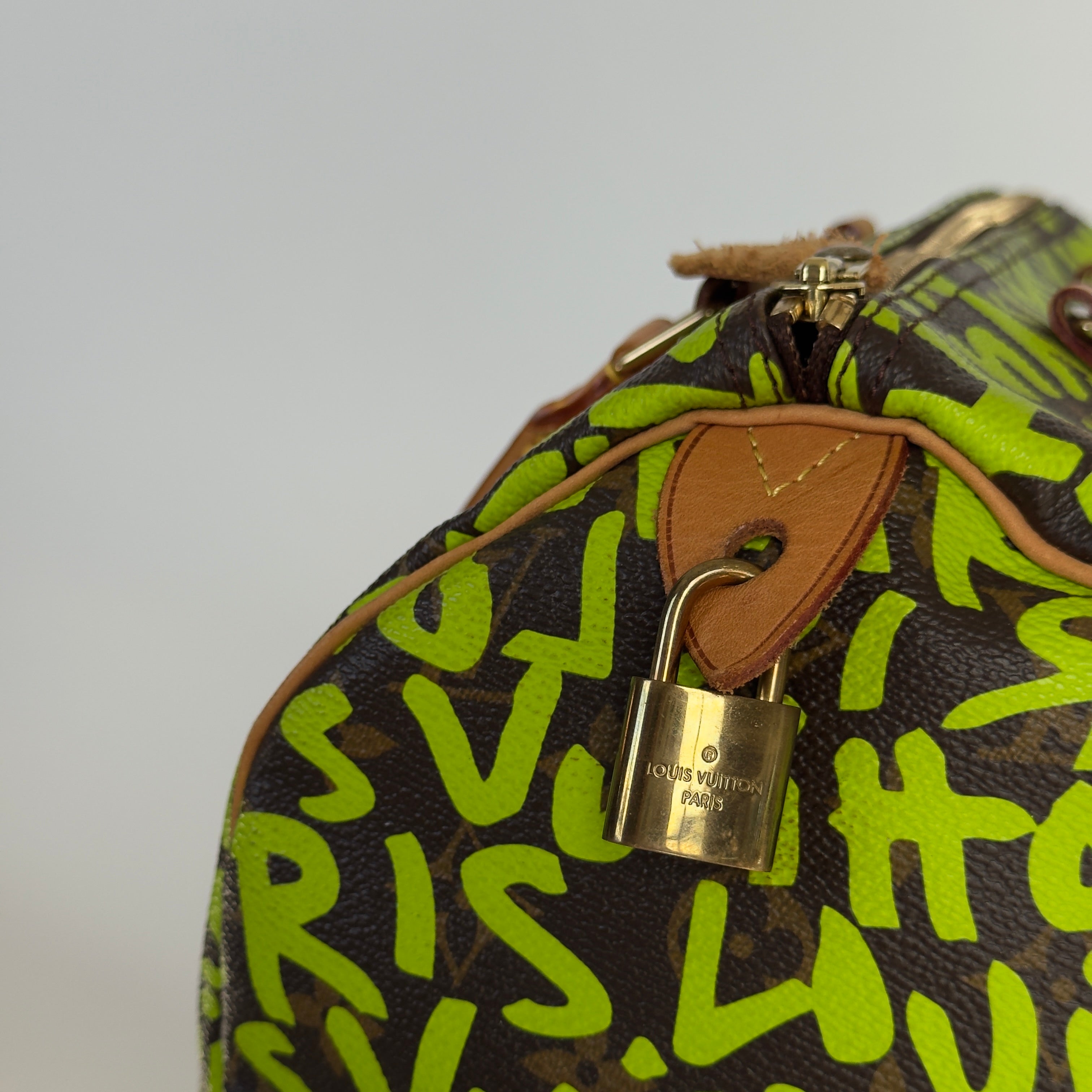 Louis Vuitton Monogram Graffiti Speedy 30 Stephen Sprouse Neon Green - Replica Handbags
