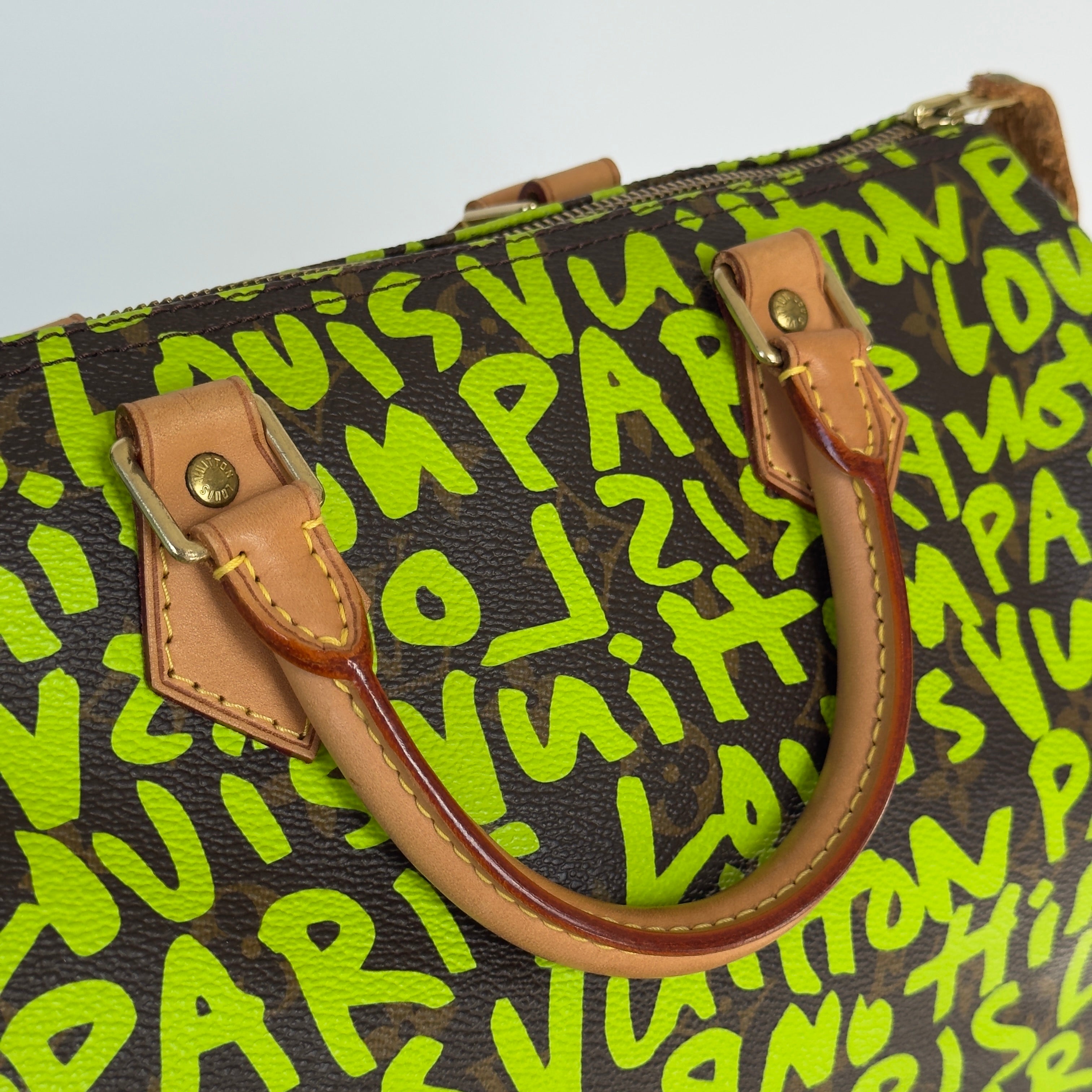 Louis Vuitton Monogram Graffiti Speedy 30 Stephen Sprouse Neon Green -  Replica Handbags 