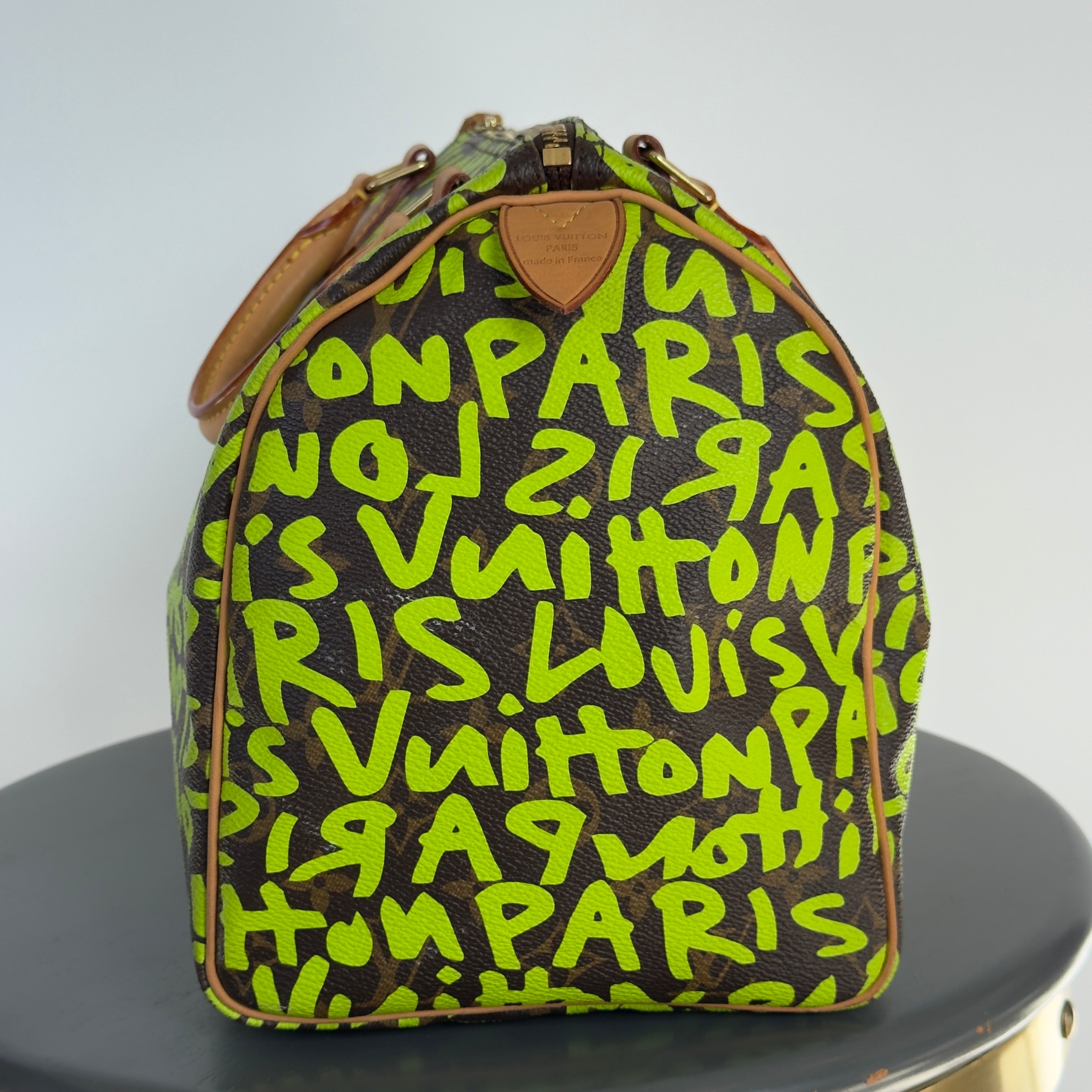 Louis Vuitton Monogram Graffiti Speedy 30 Stephen Sprouse Neon Green - Replica Handbags