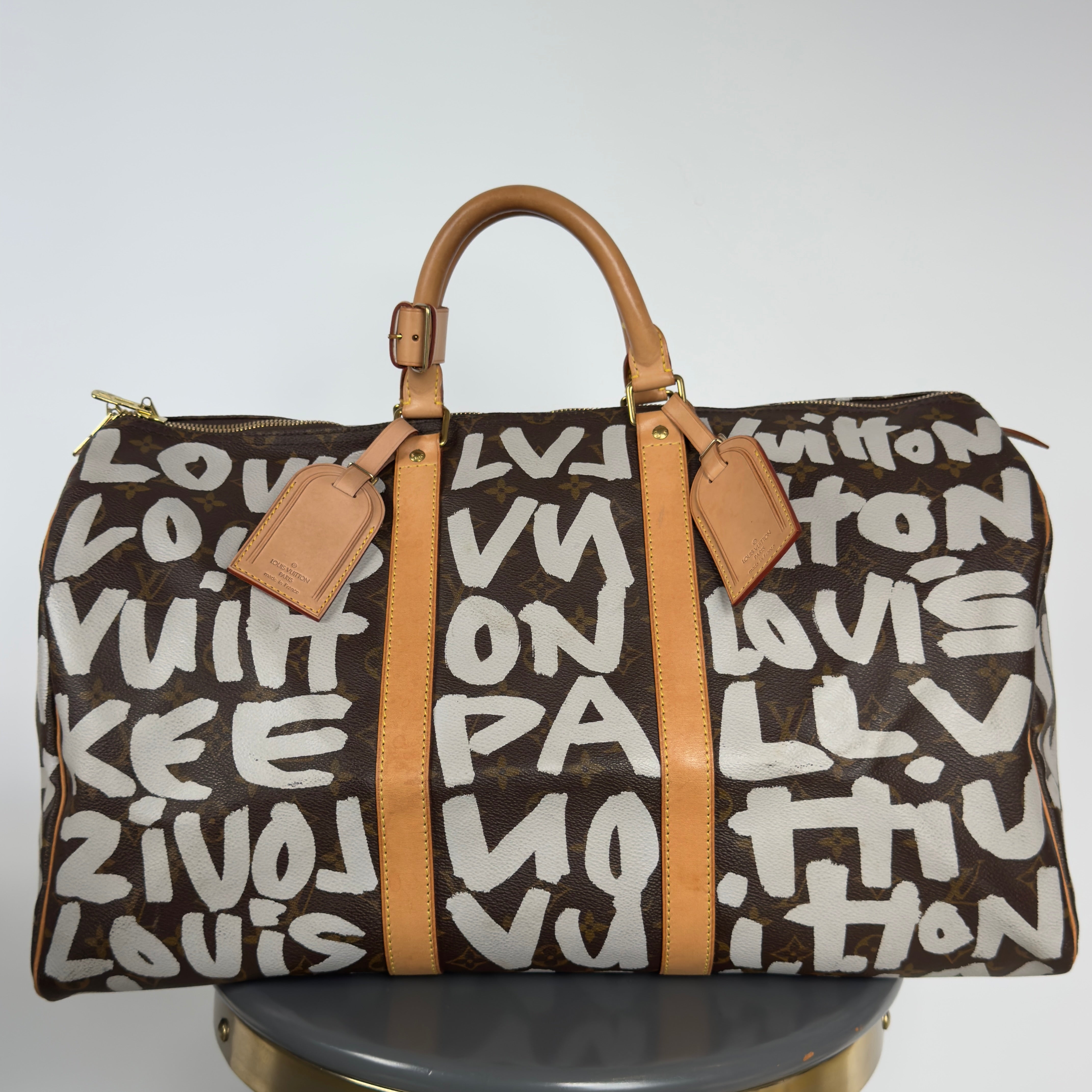 Louis Vuitton Monogram Canvas Keepall Stephen Sprouse Graffiti 50 White - Replica Handbags