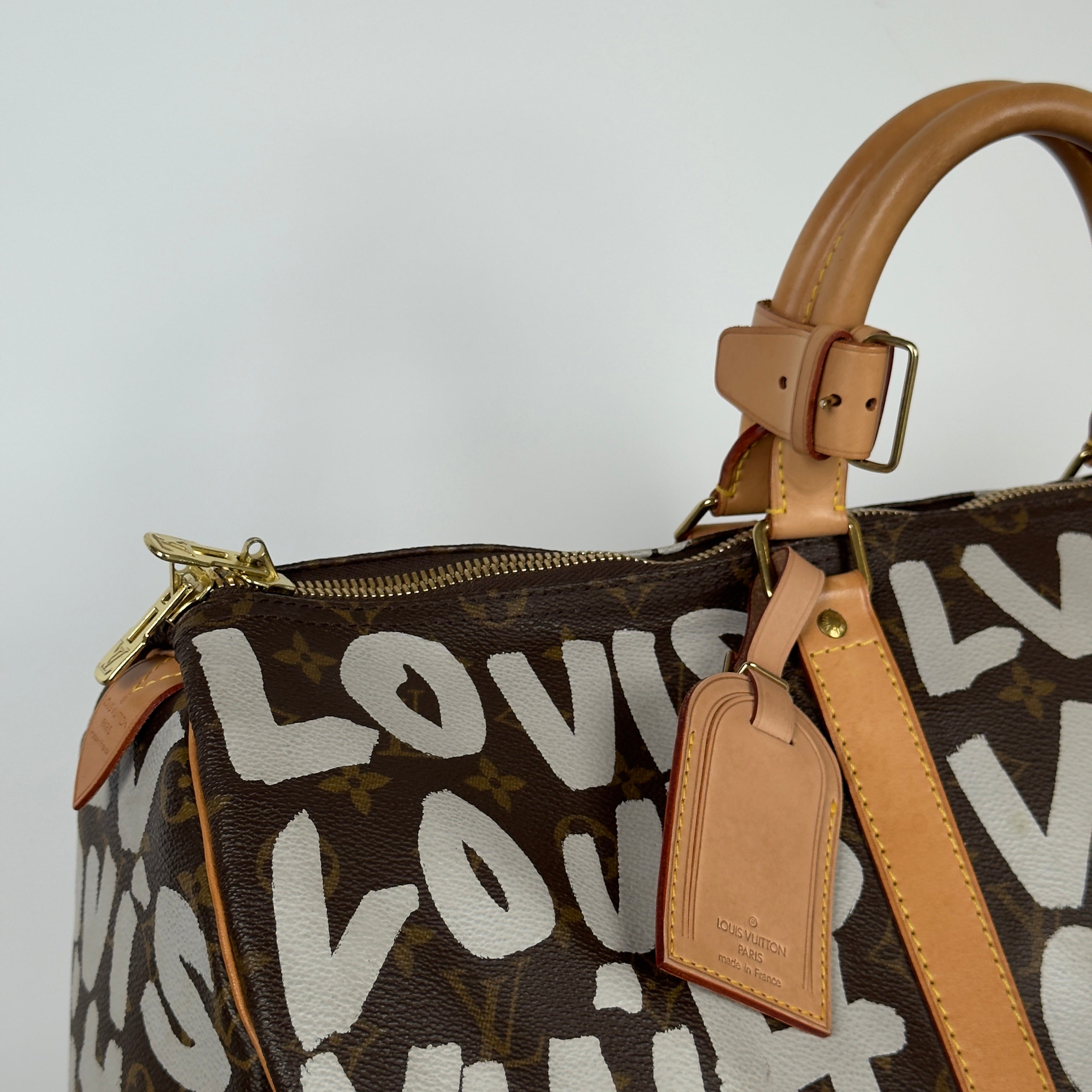 Louis Vuitton Monogram Canvas Keepall Stephen Sprouse Graffiti 50 White -  Replica Handbags 