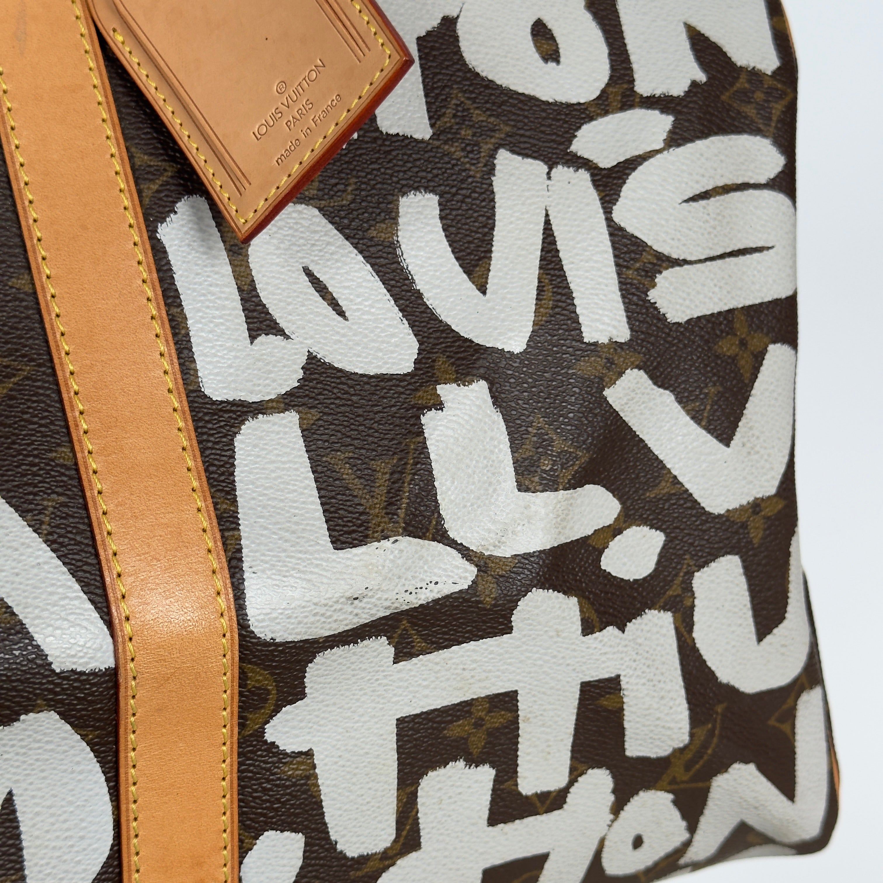 Louis Vuitton Monogram Canvas Keepall Stephen Sprouse Graffiti 50 White -  Replica Handbags 