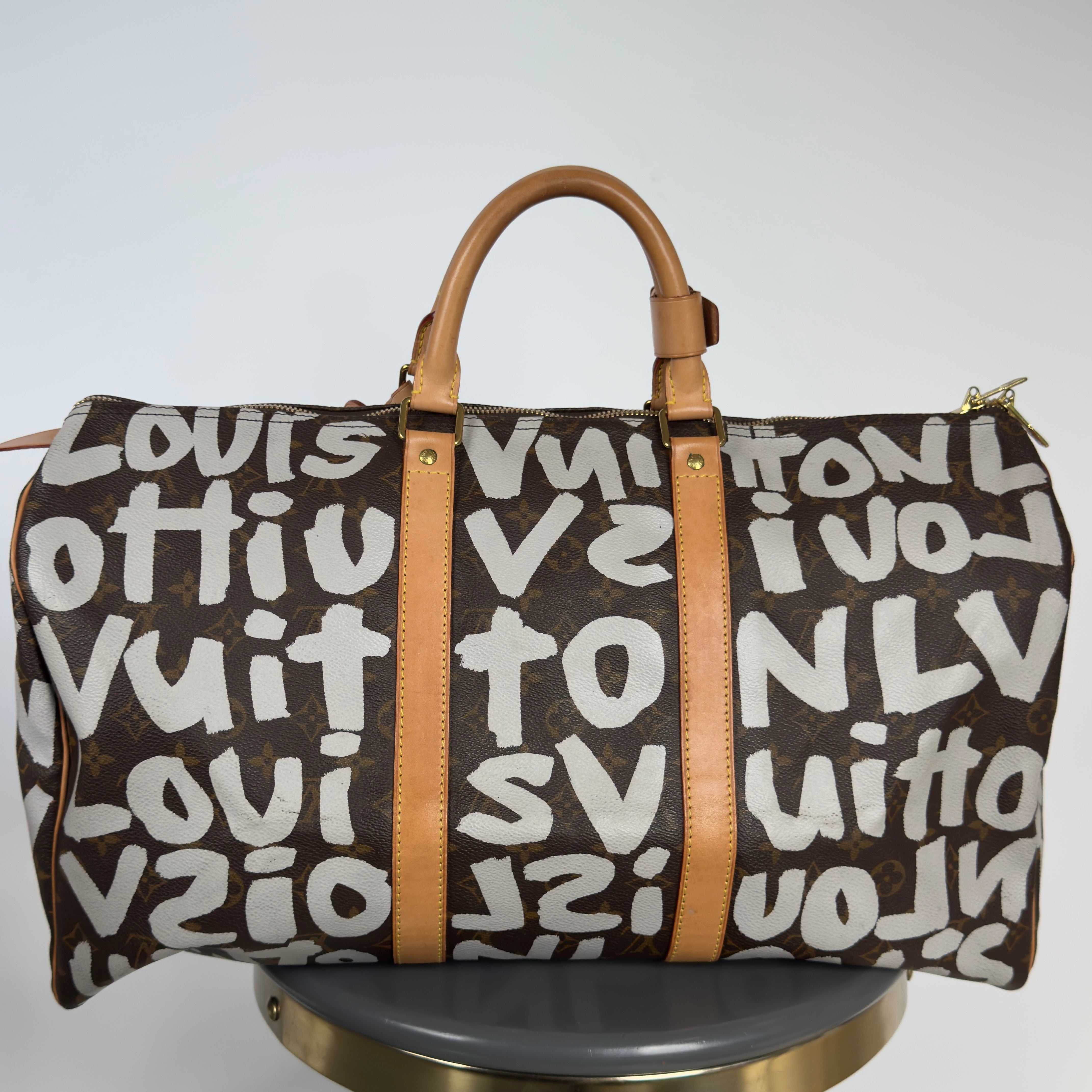 Louis Vuitton Monogram Canvas Keepall Stephen Sprouse Graffiti 50 White - Replica Handbags