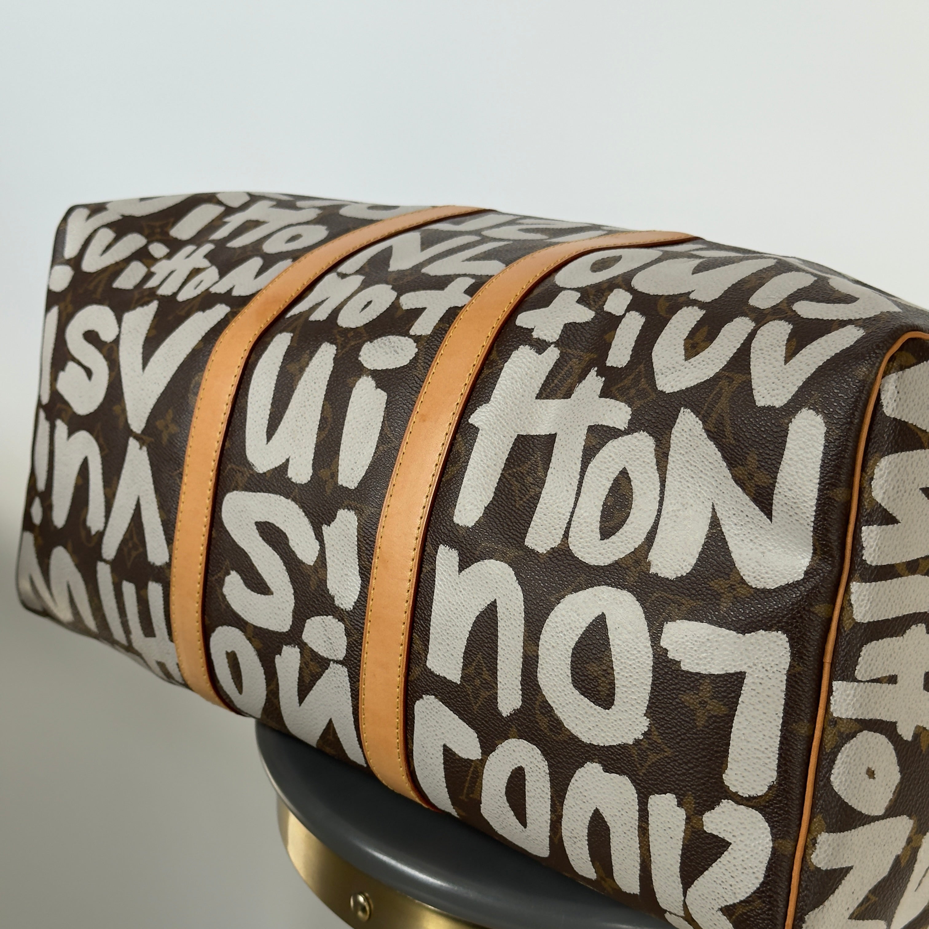 Louis Vuitton Monogram Canvas Keepall Stephen Sprouse Graffiti 50 White - Replica Handbags