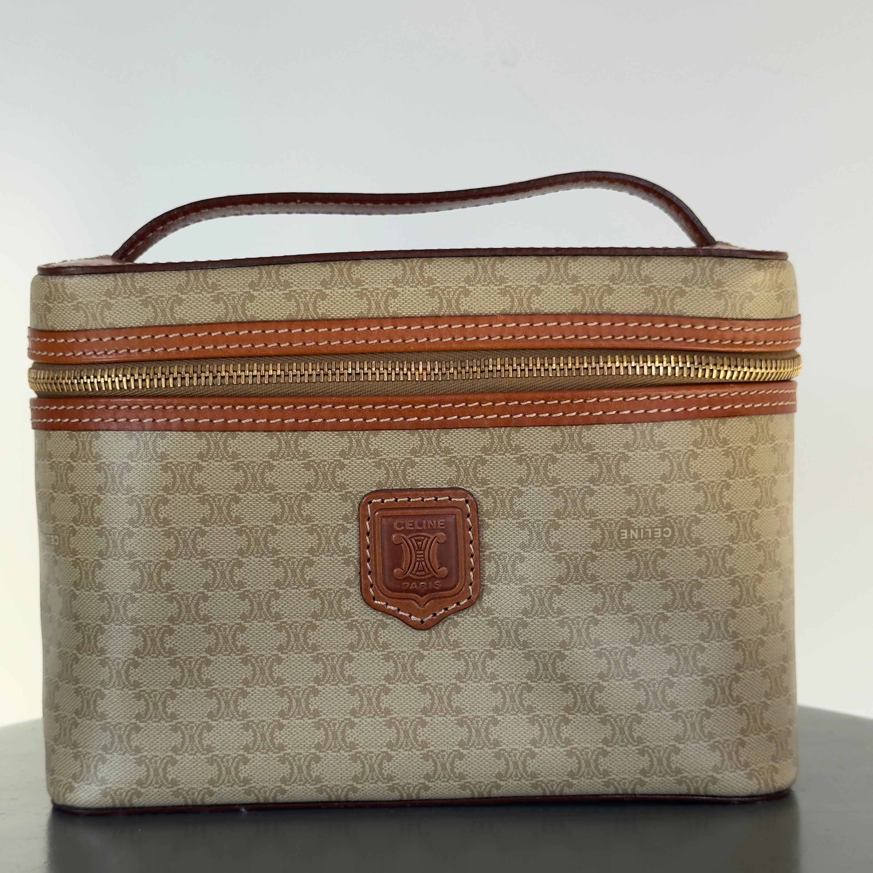 Celine Macadam Canvas Vanity Case -  Replica Handbags 
