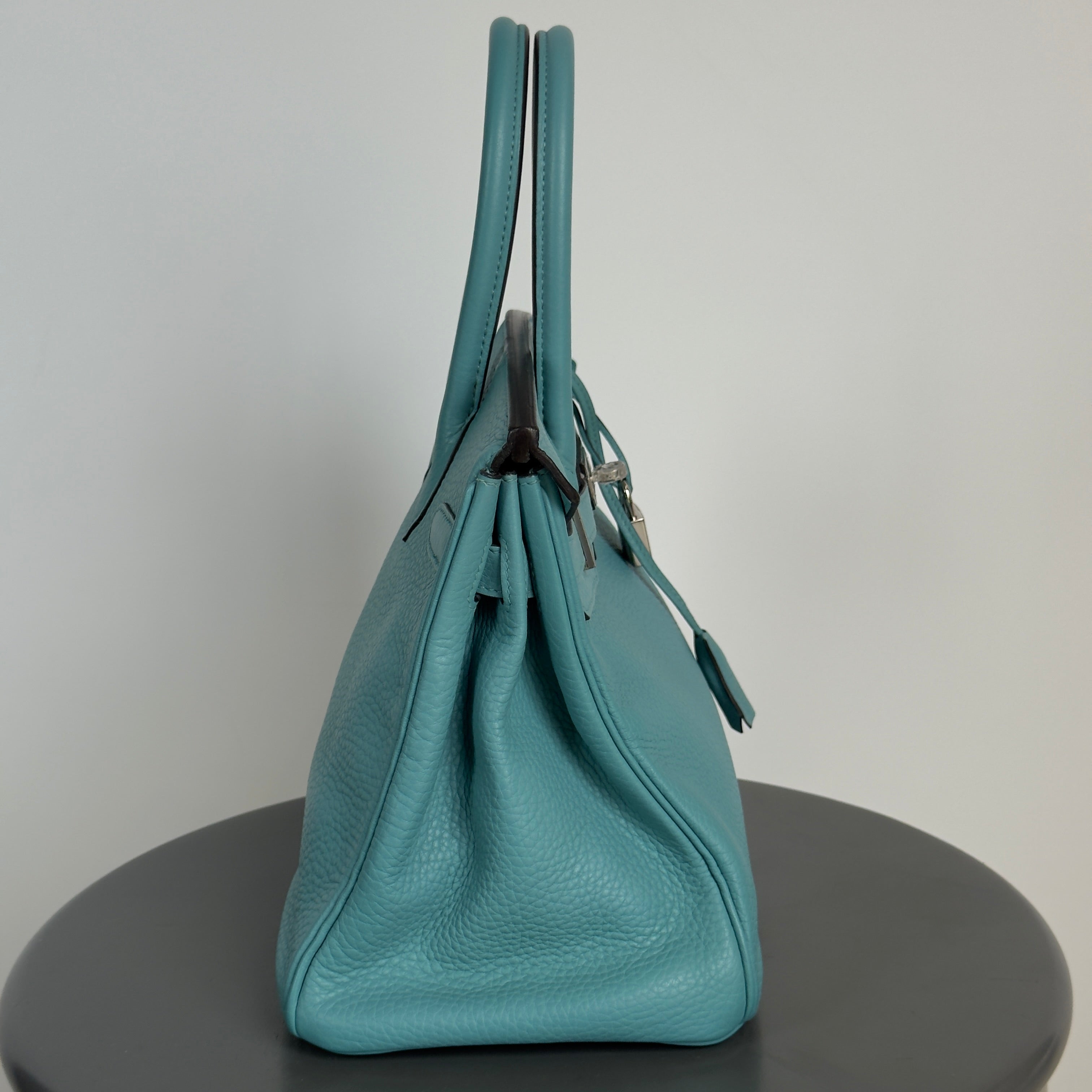 Hermes Birkin Bleu Saint Cyr Togo 30 Palladium Hardware 2015 - Replica Handbags