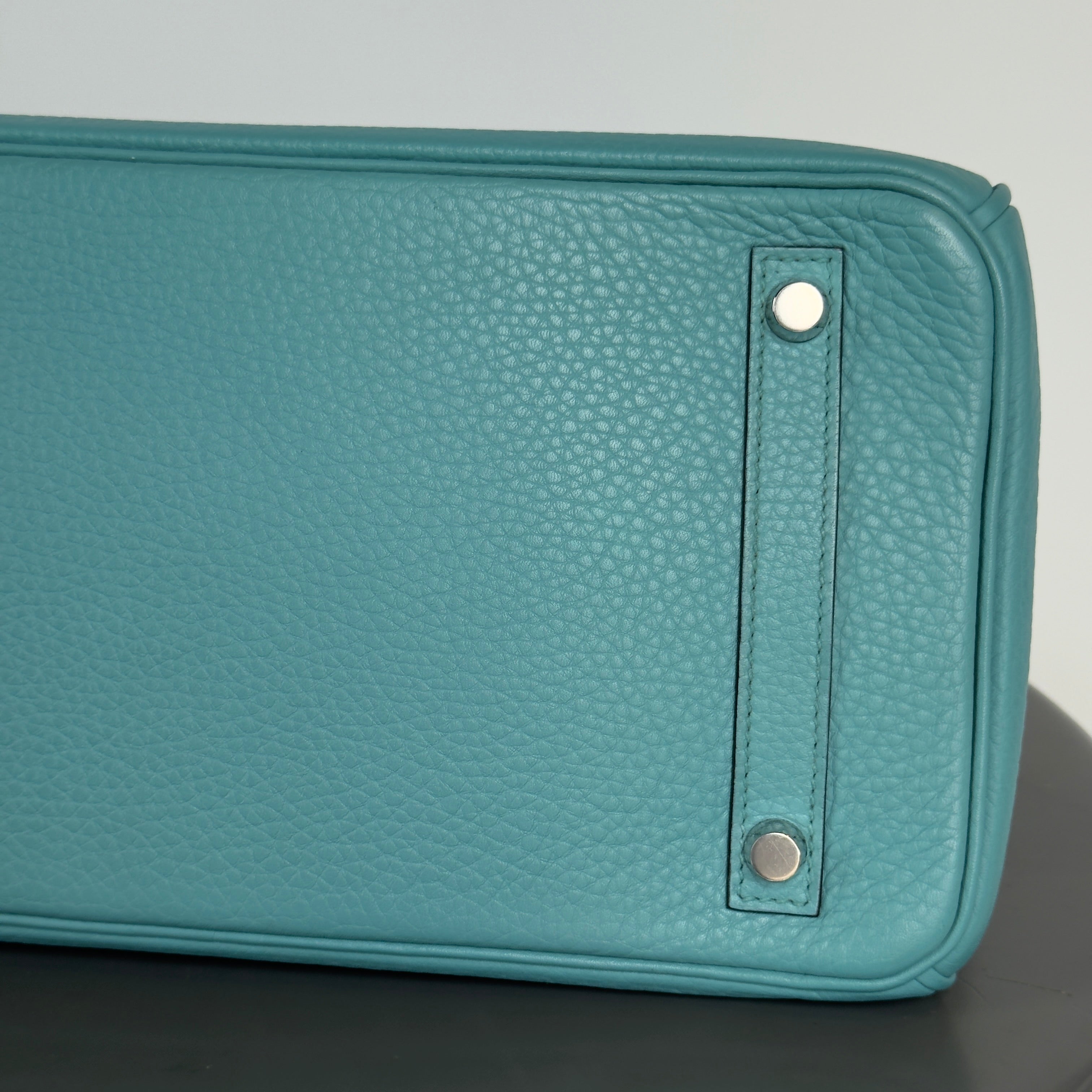 Hermes Birkin Bleu Saint Cyr Togo 30 Palladium Hardware 2015 - Replica Handbags