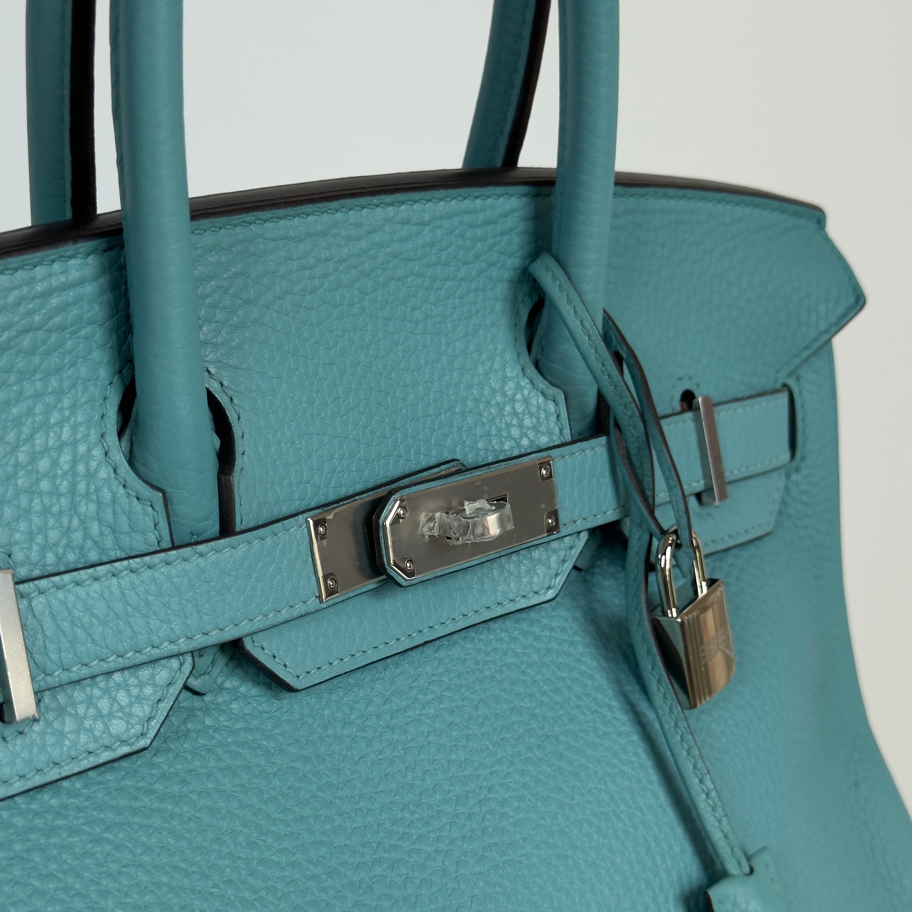 Hermes Birkin Bleu Saint Cyr Togo 30 Palladium Hardware 2015 -  Replica Handbags 