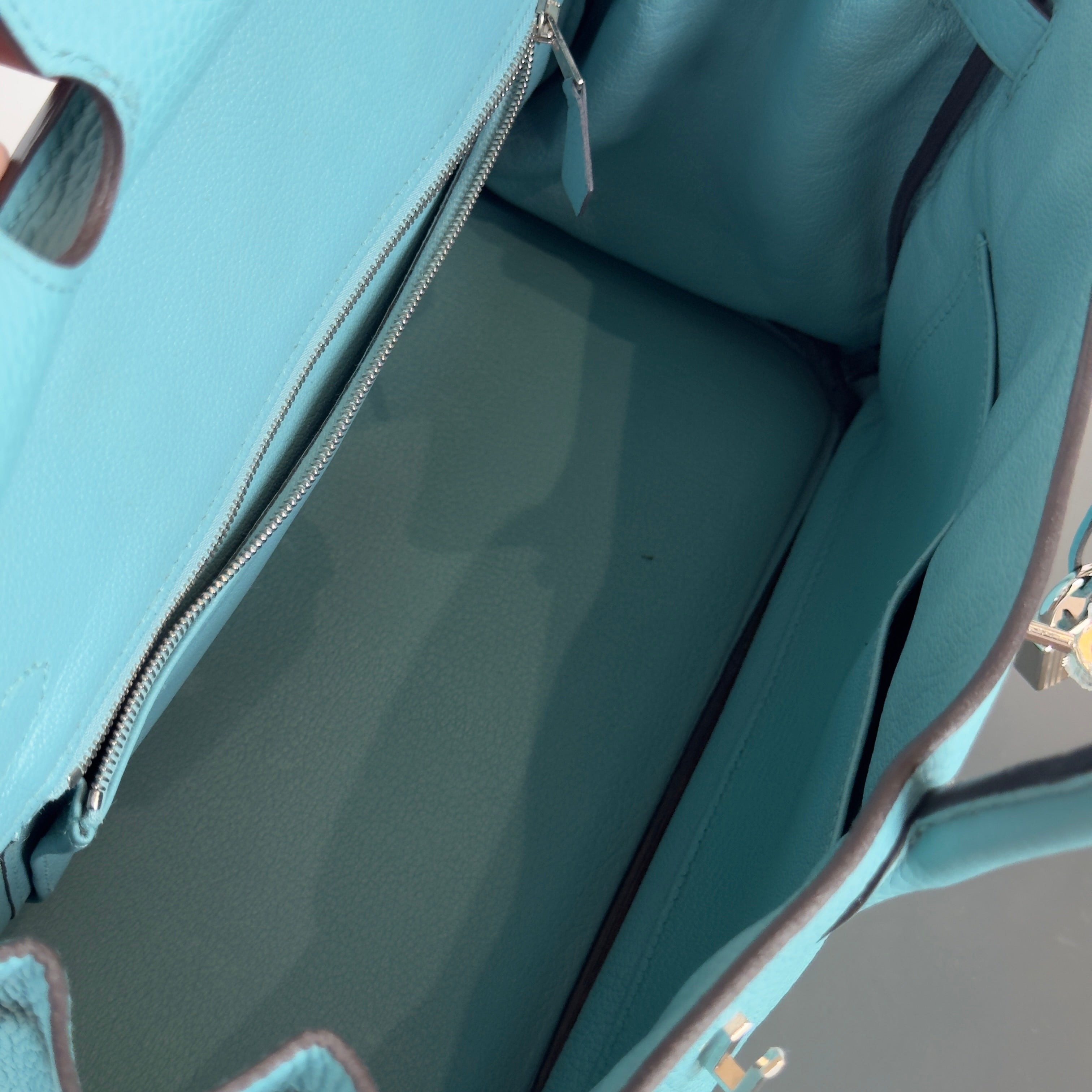 Hermes Birkin Bleu Saint Cyr Togo 30 Palladium Hardware 2015 - Replica Handbags