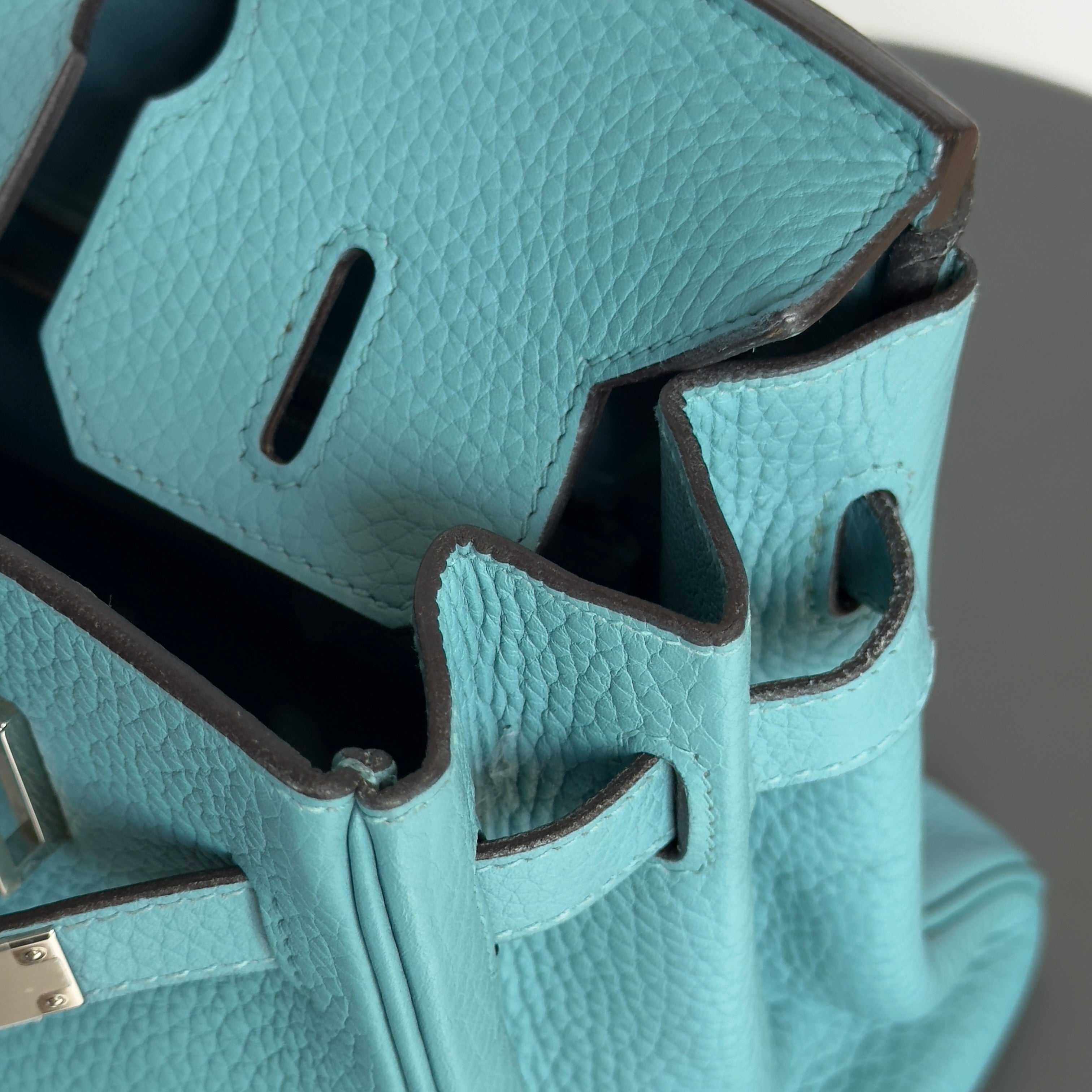 Hermes Birkin Bleu Saint Cyr Togo 30 Palladium Hardware 2015 - Replica Handbags