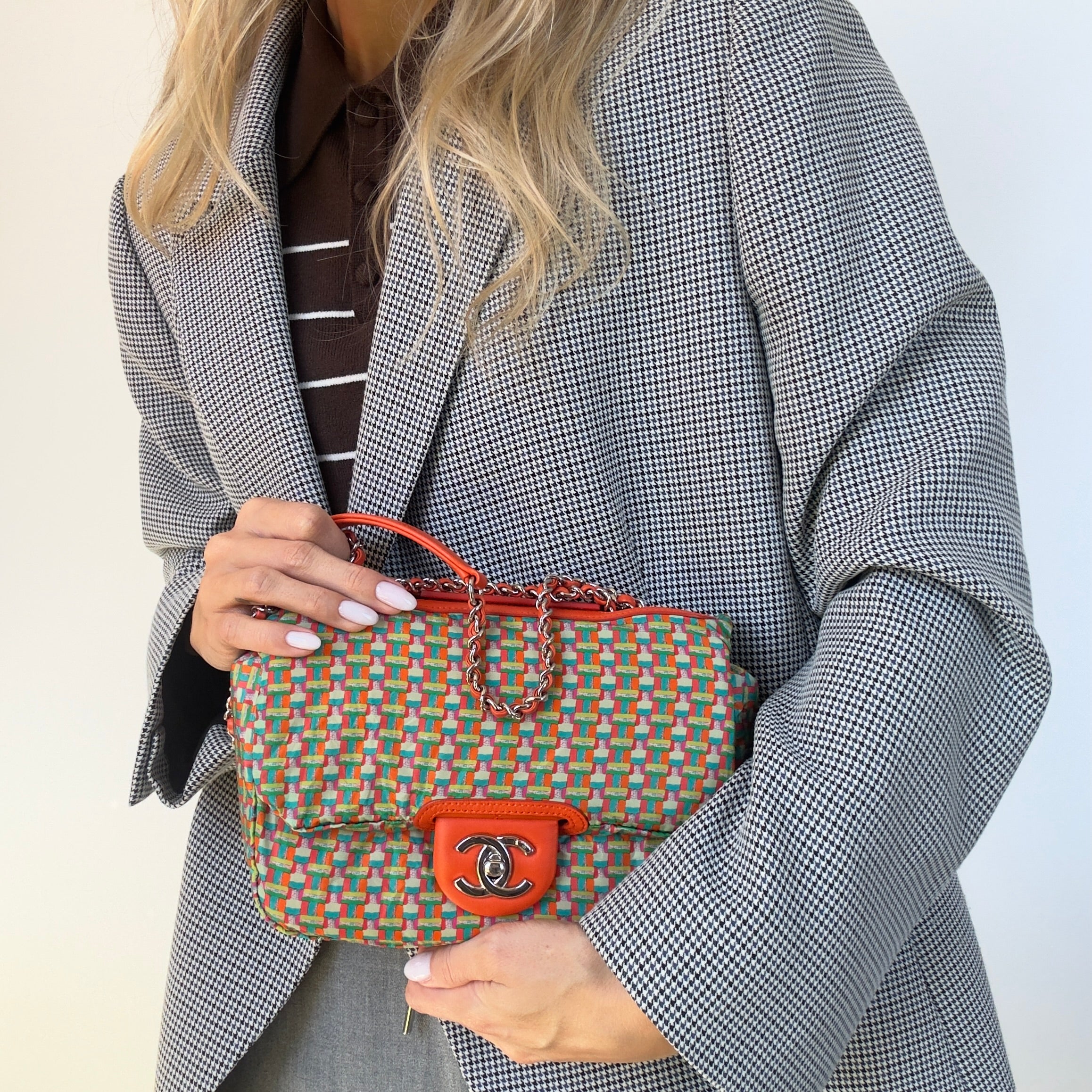 Chanel Coco Rain Rectangle Bag Orange -  Replica Handbags 