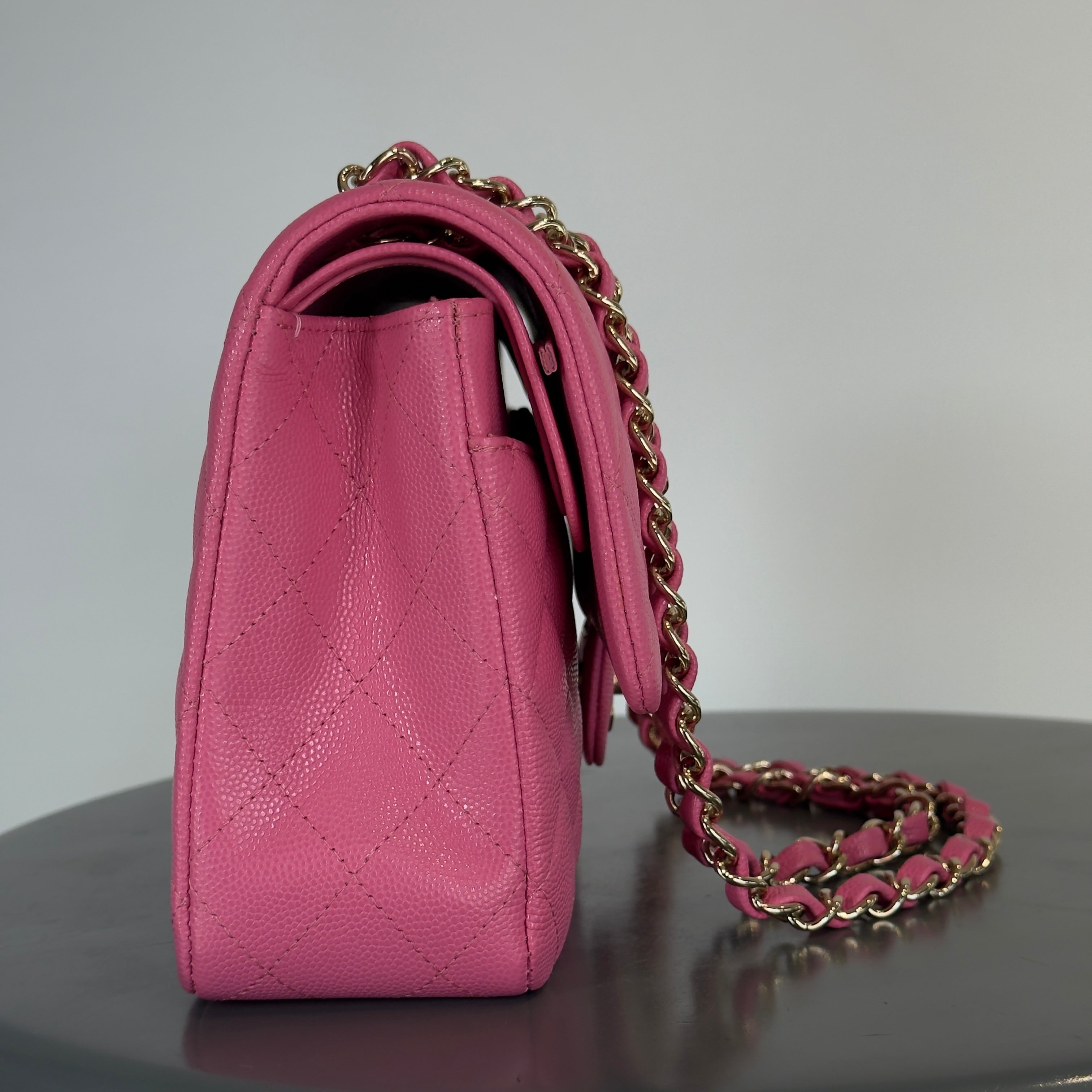 Chanel Pink Medium Double Flap - Replica Handbags