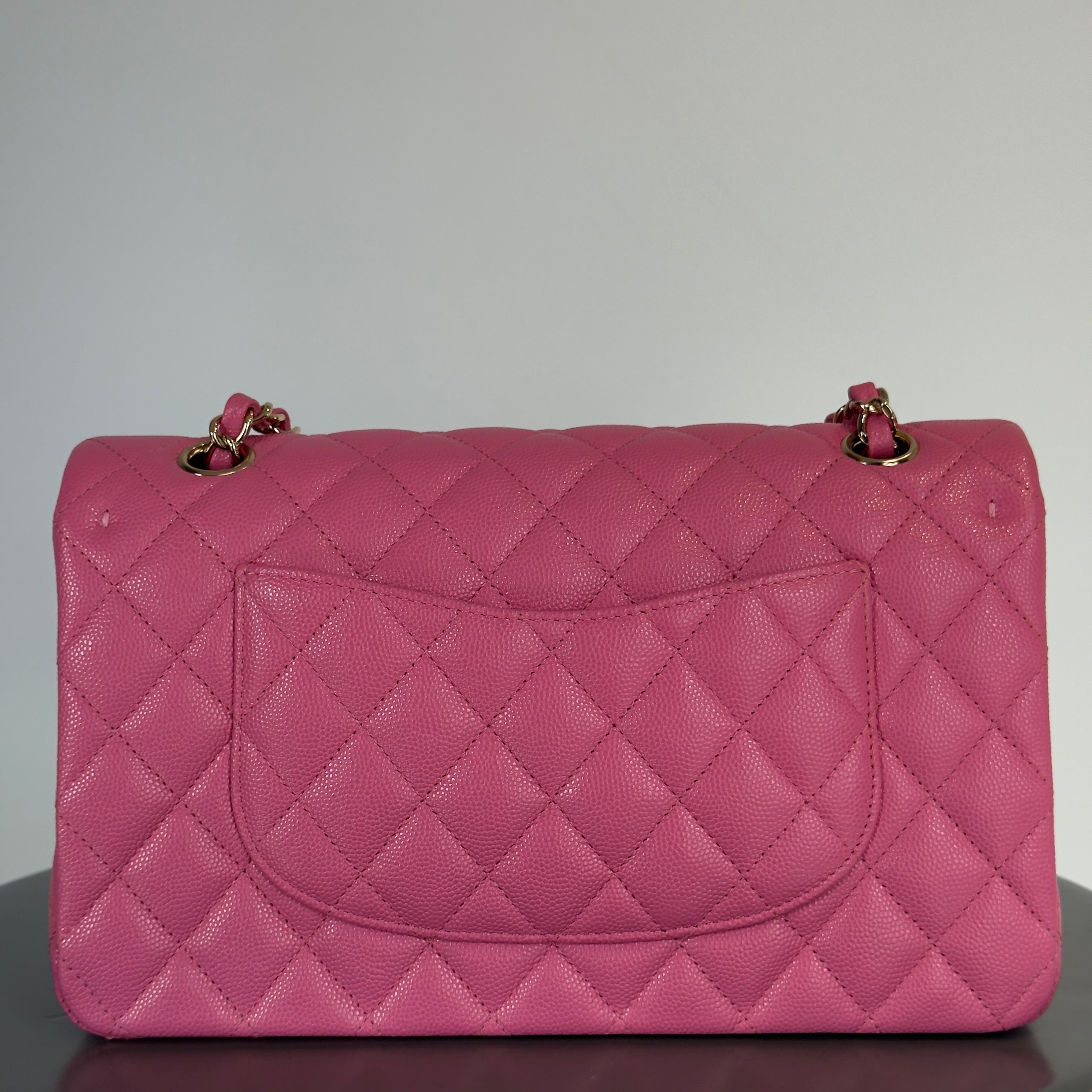 Chanel Pink Medium Double Flap - Replica Handbags
