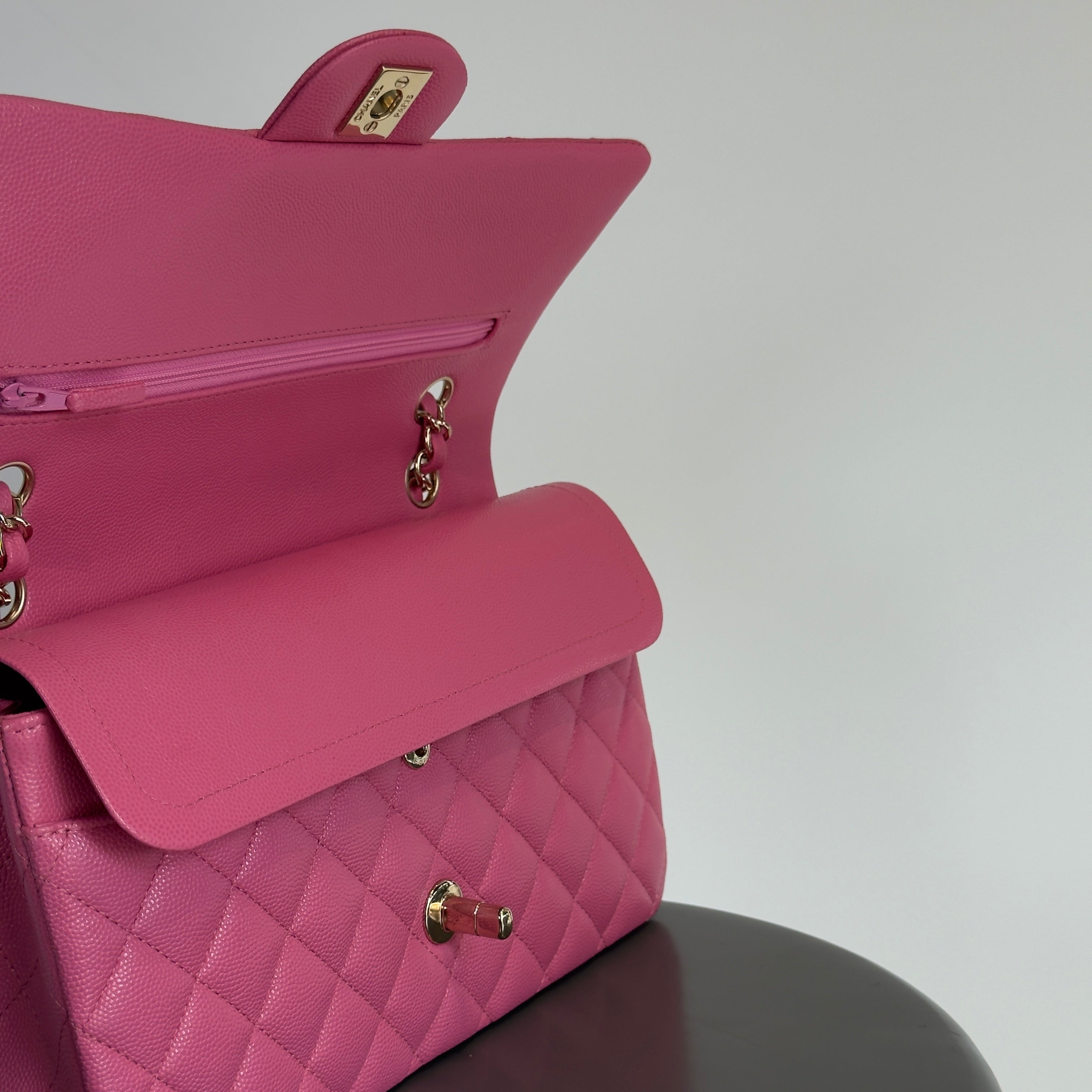 Chanel Pink Medium Double Flap - Replica Handbags