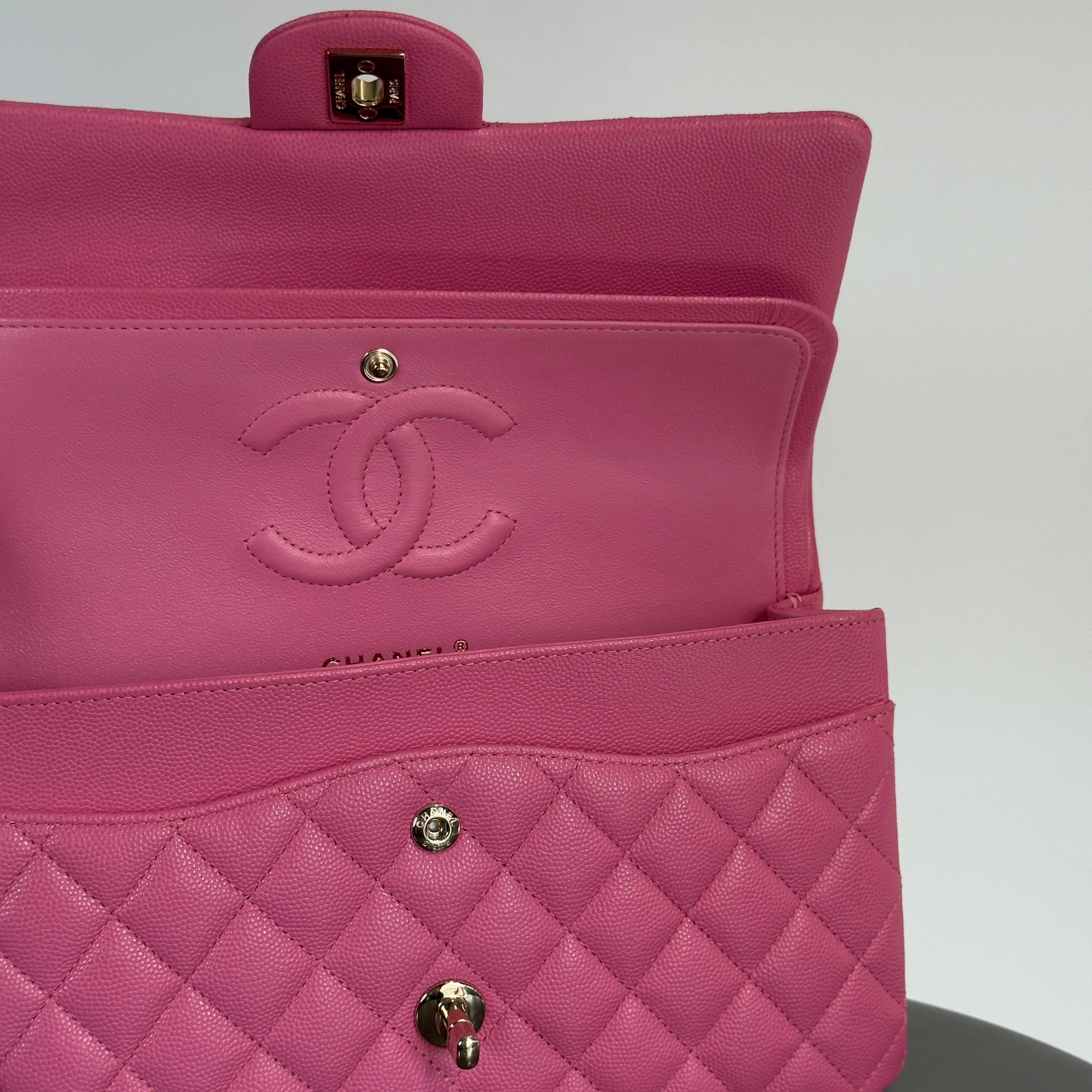 Chanel Pink Medium Double Flap - Replica Handbags