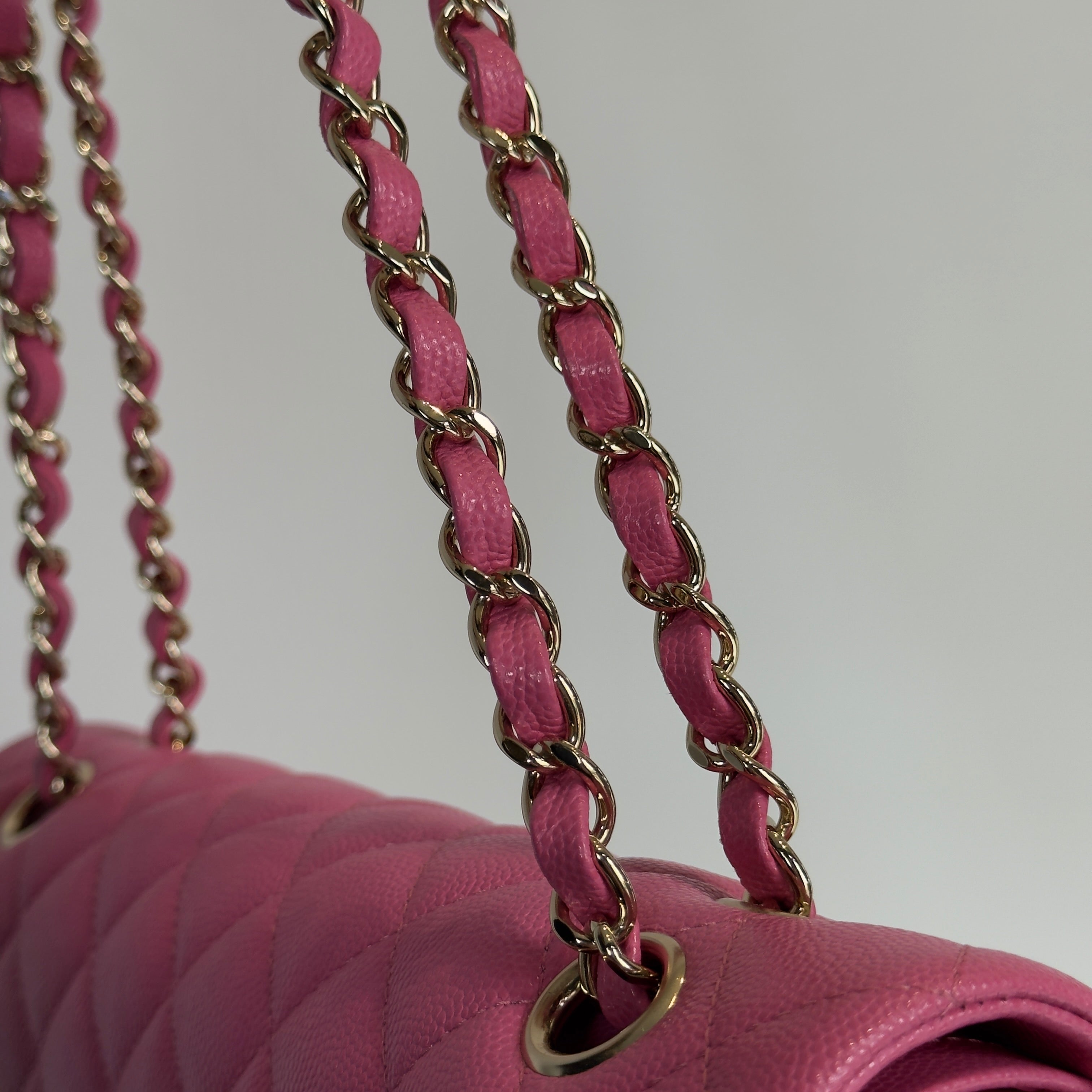 Chanel Pink Medium Double Flap - Replica Handbags
