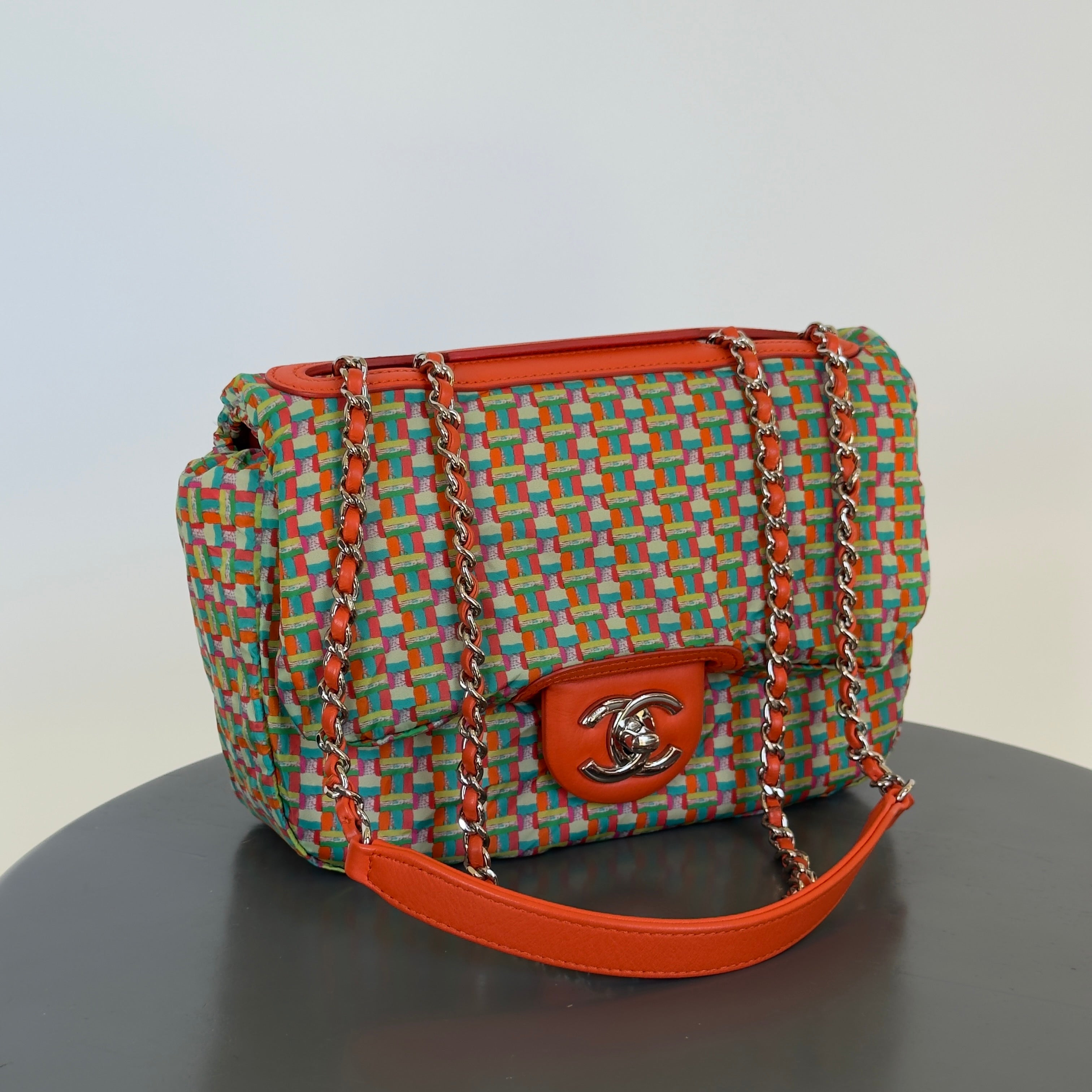 Chanel Coco Rain Rectangle Bag Orange -  Replica Handbags 