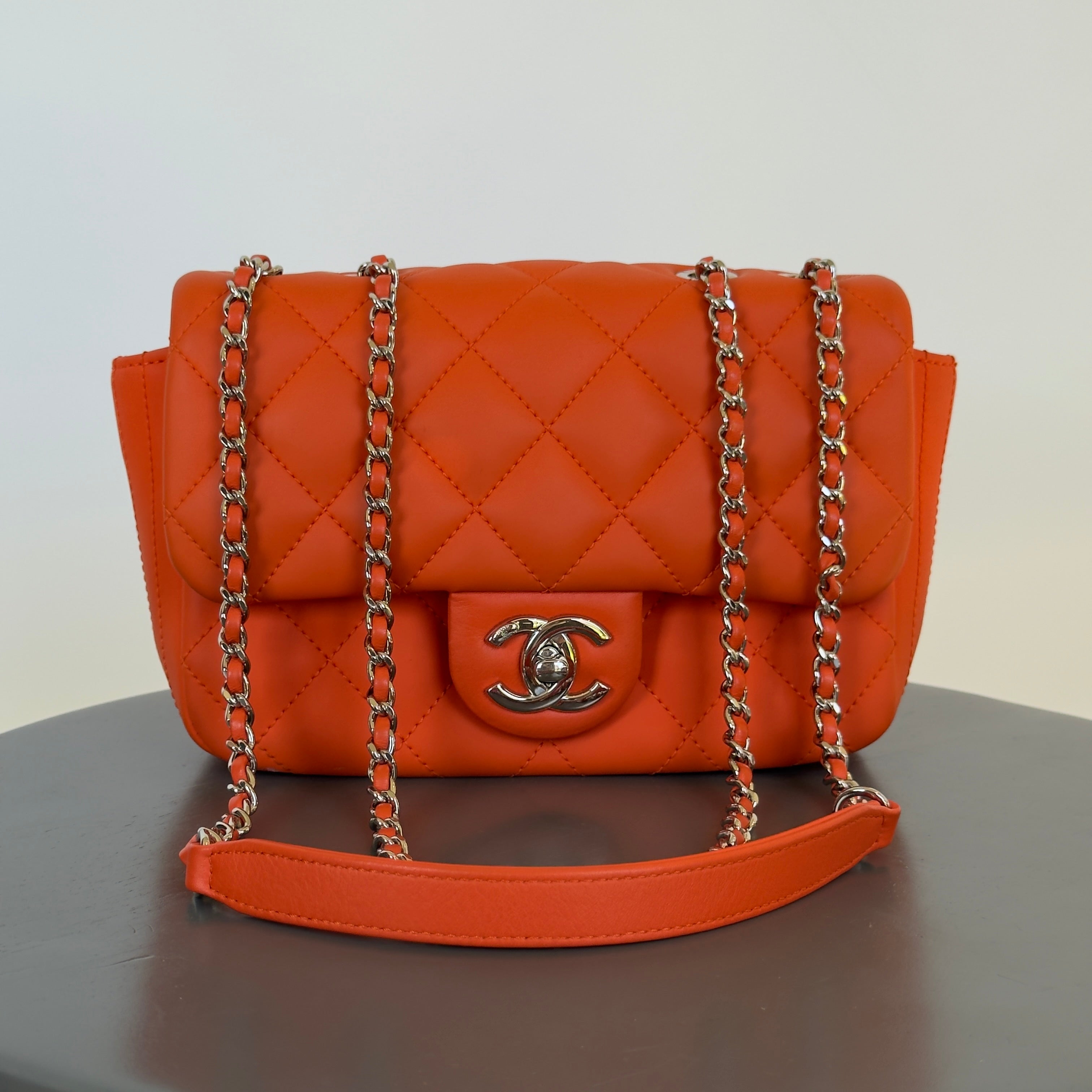 Chanel Coco Rain Rectangle Bag Orange -  Replica Handbags 