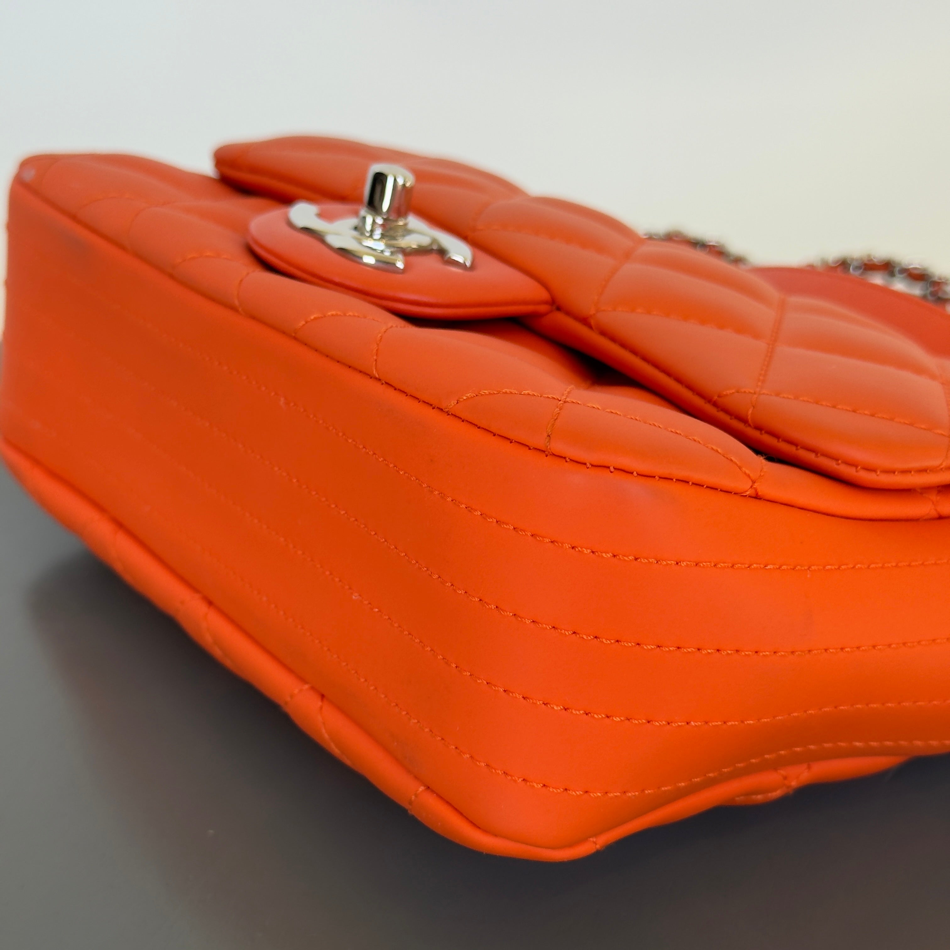 Chanel Coco Rain Rectangle Bag Orange -  Replica Handbags 