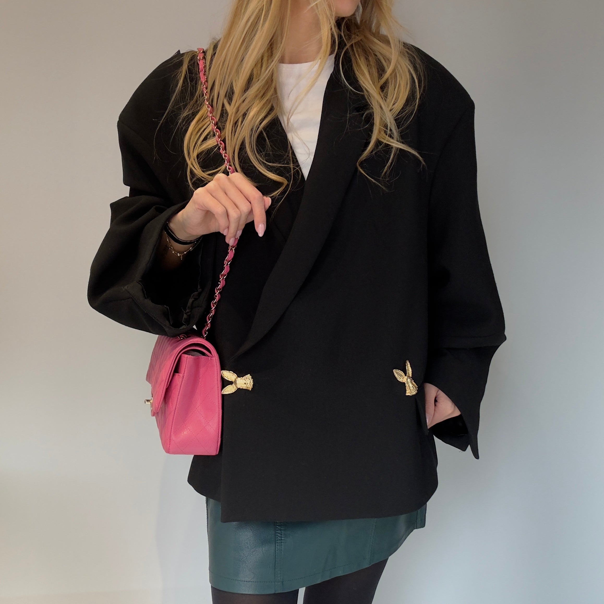 Chanel Pink Medium Double Flap - Replica Handbags