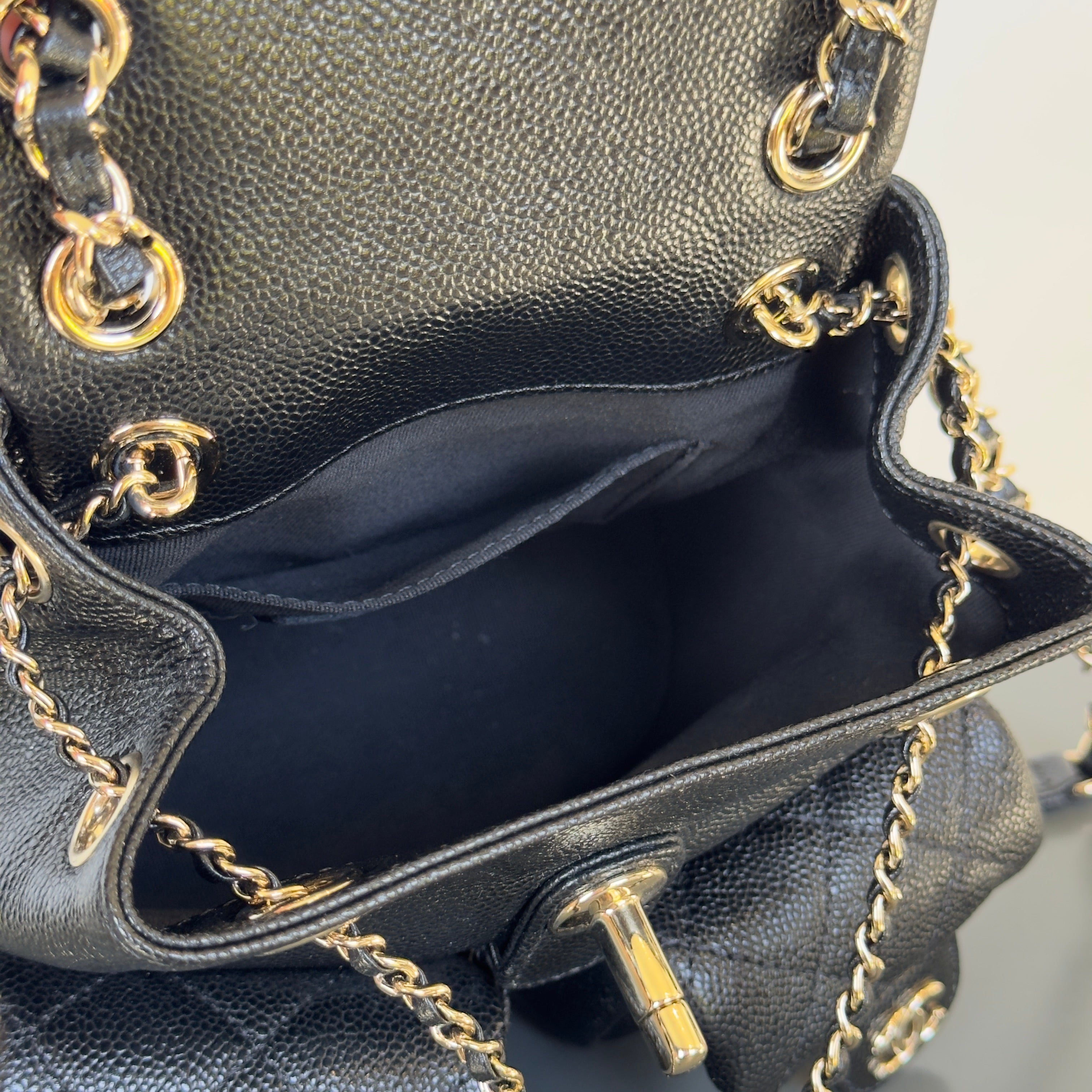 Chanel Duma Backpack Black Caviar Leather - Replica Handbags