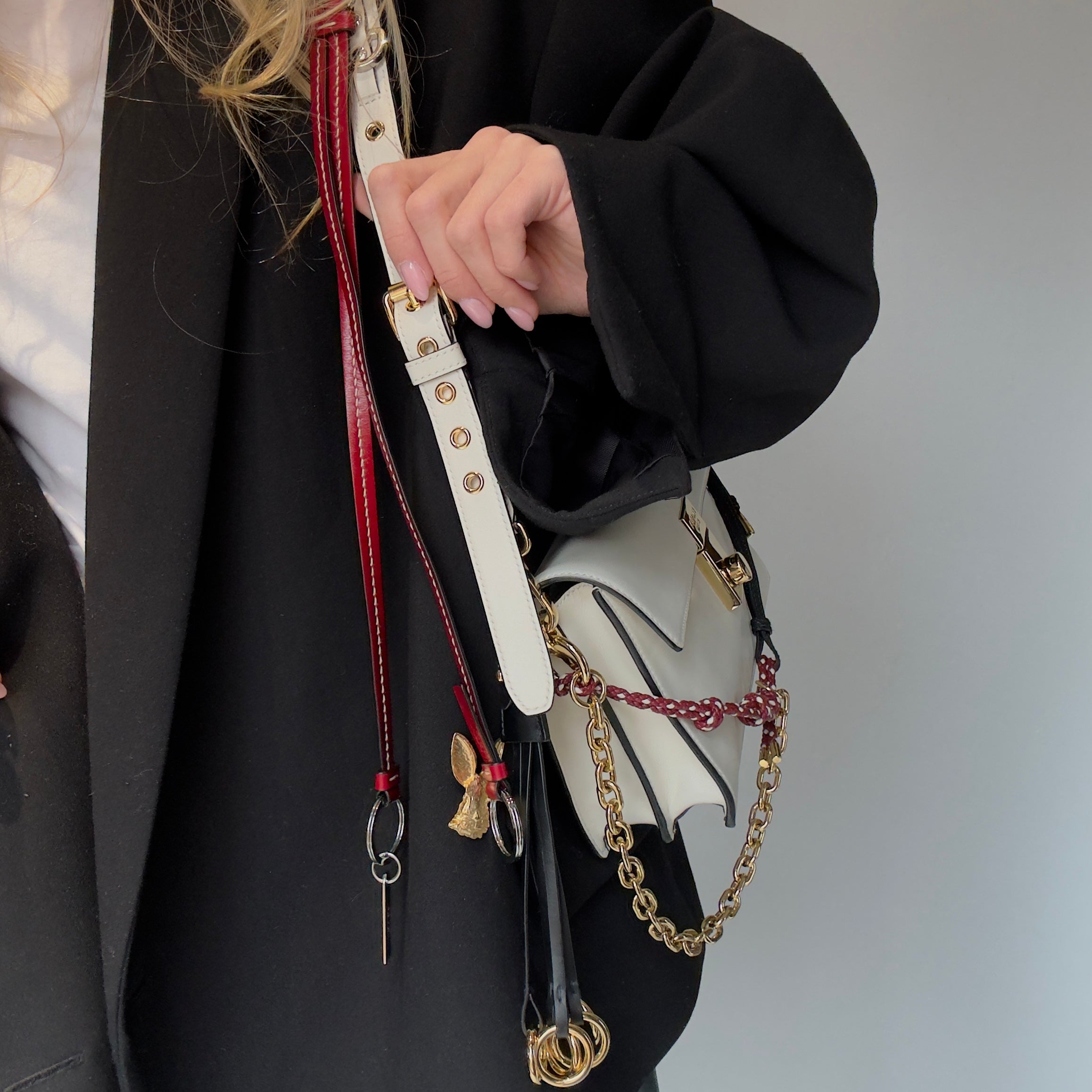 Prada Soft Sound Bag with Charms -  Replica Handbags 