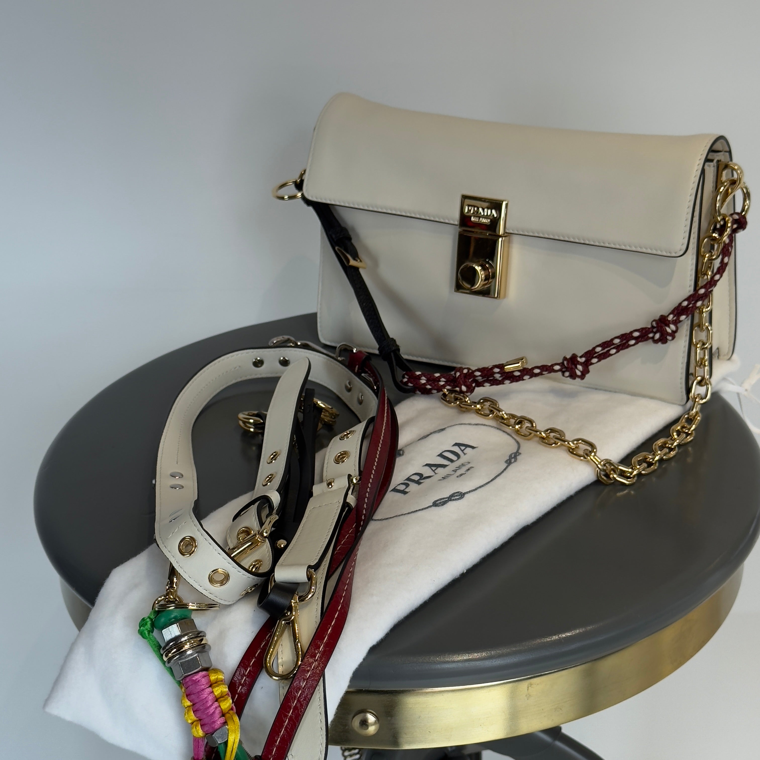Prada Soft Sound Bag with Charms -  Replica Handbags 