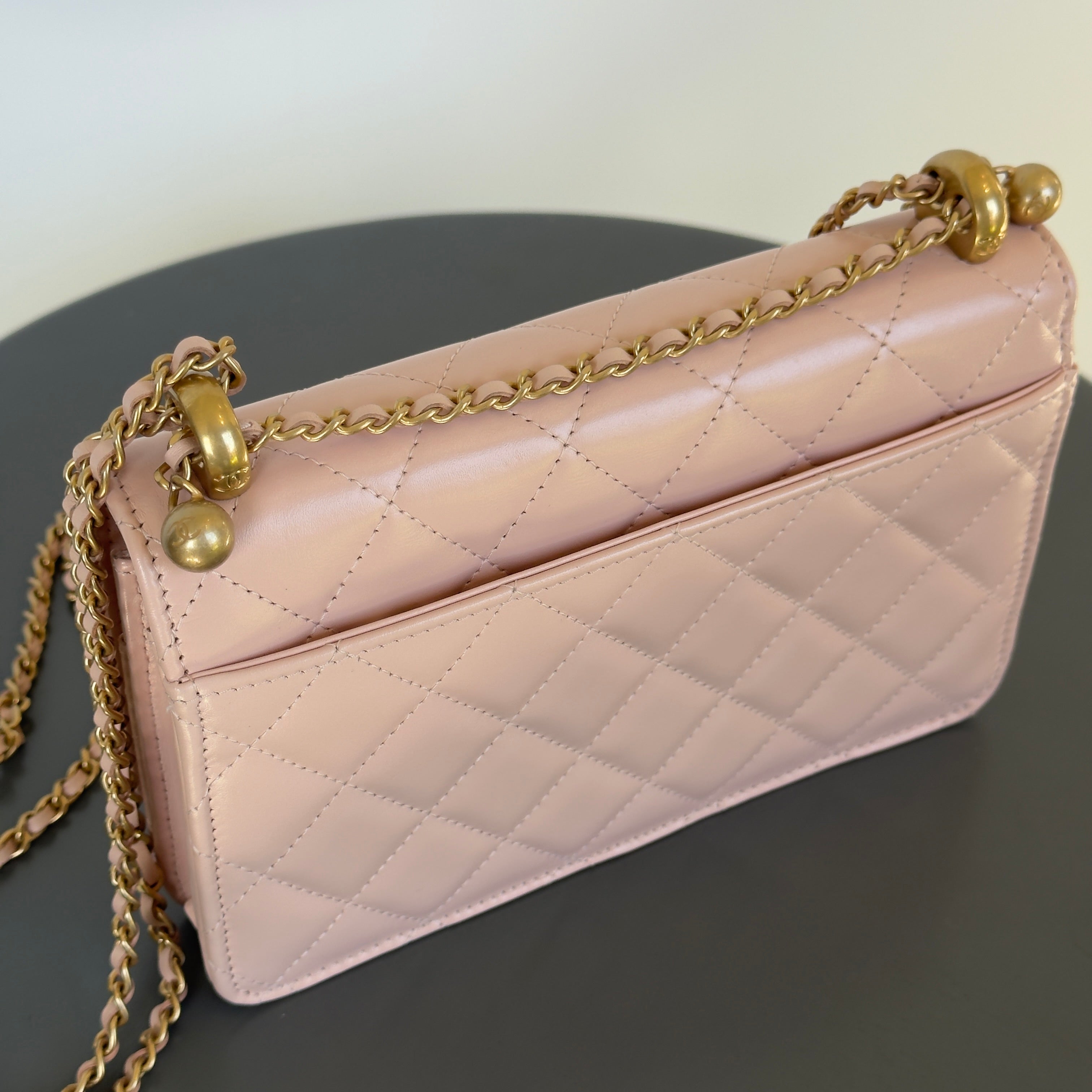 Chanel Calfskin Quilted Perfect Fit Wallet on Chain WOC Light Pink -  Replica Handbags 