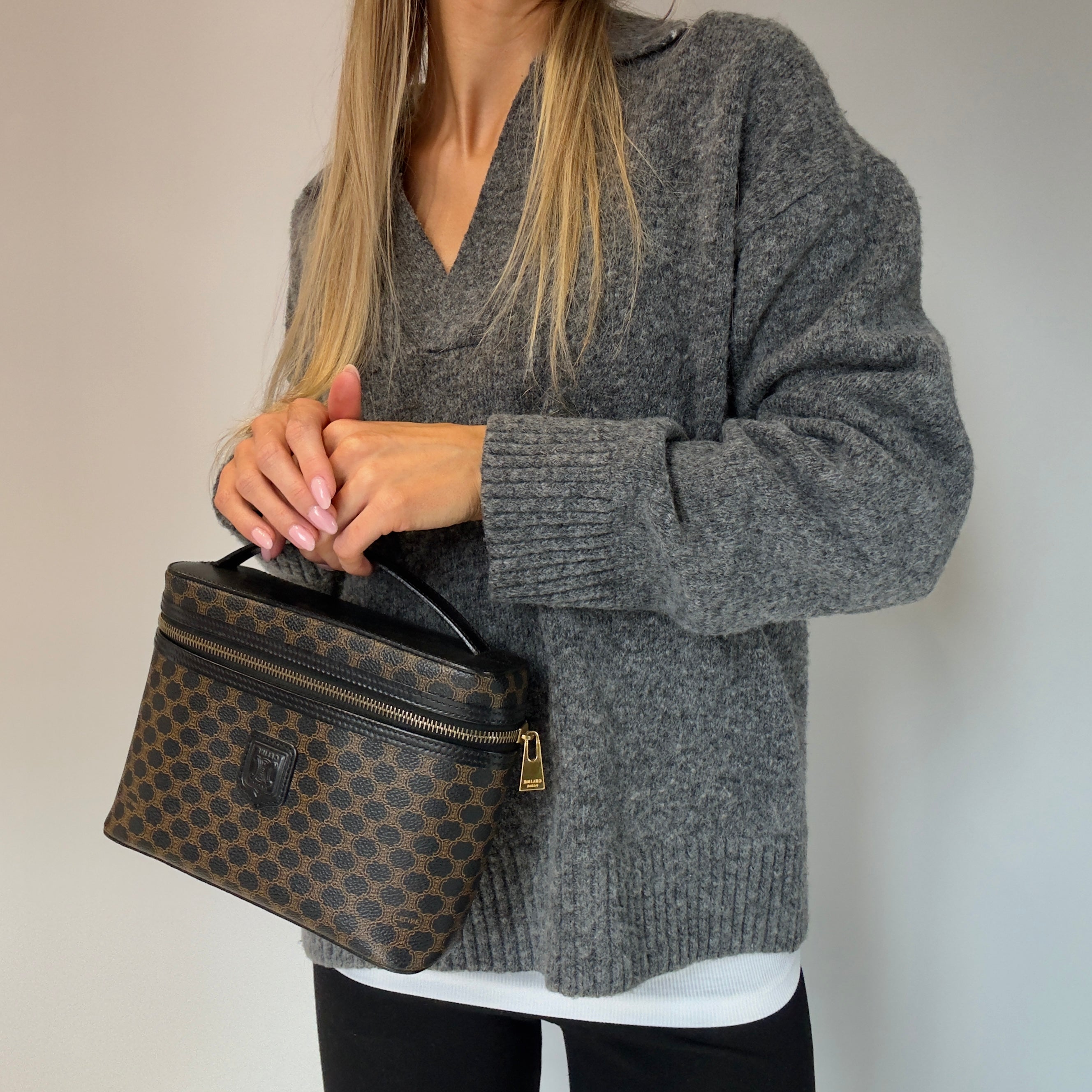 Celine Macadam Canvas Vanity Case -  Replica Handbags 