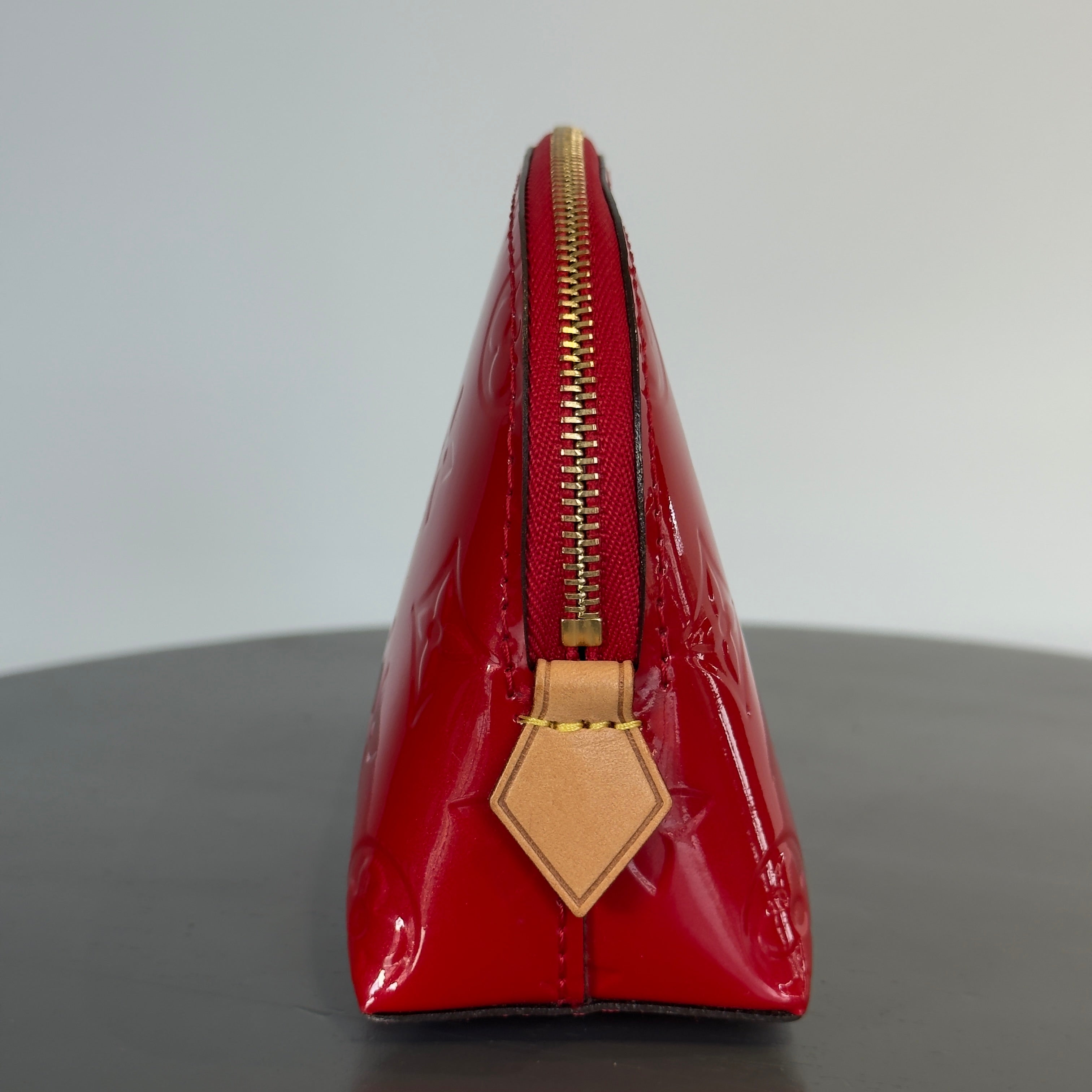 Louis Vuitton Red Vernis Cosmetic Pouch -  Replica Handbags 