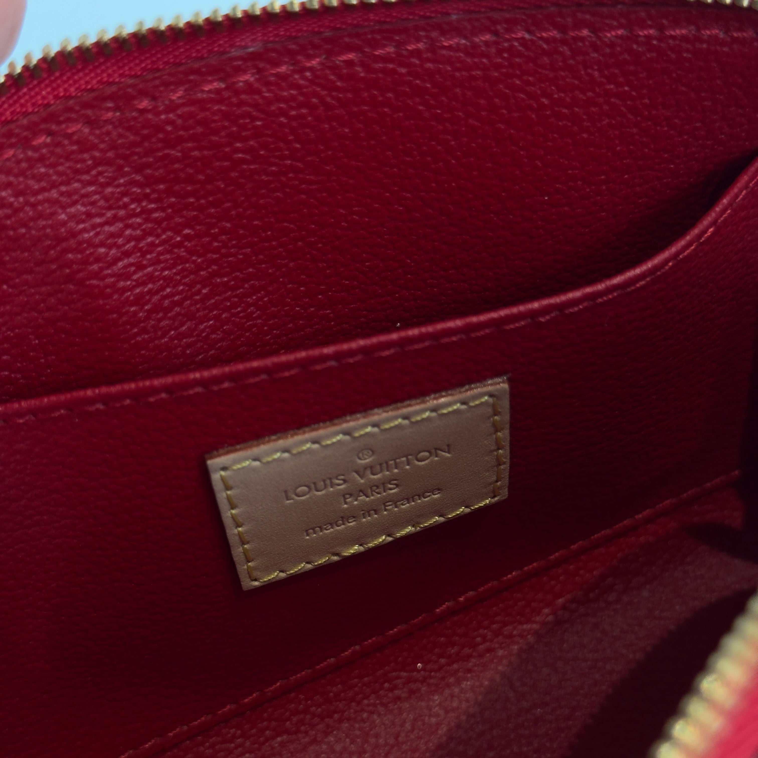 Louis Vuitton Red Vernis Cosmetic Pouch -  Replica Handbags 