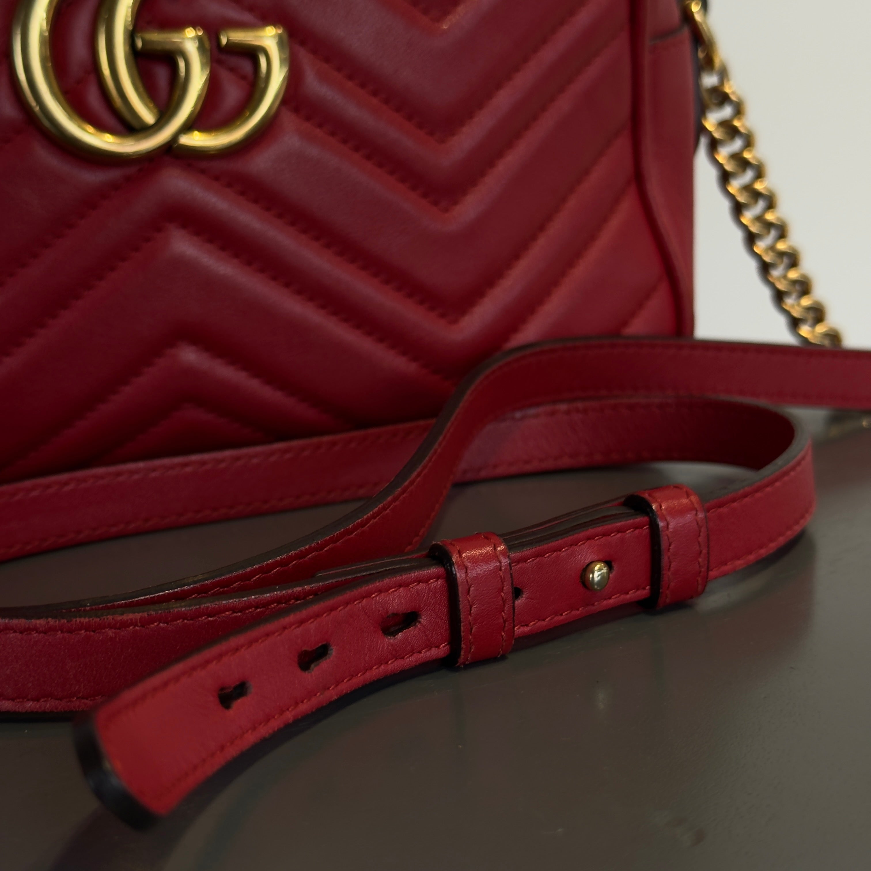 Gucci Red Marmont Crossbody Bag - Replica Handbags
