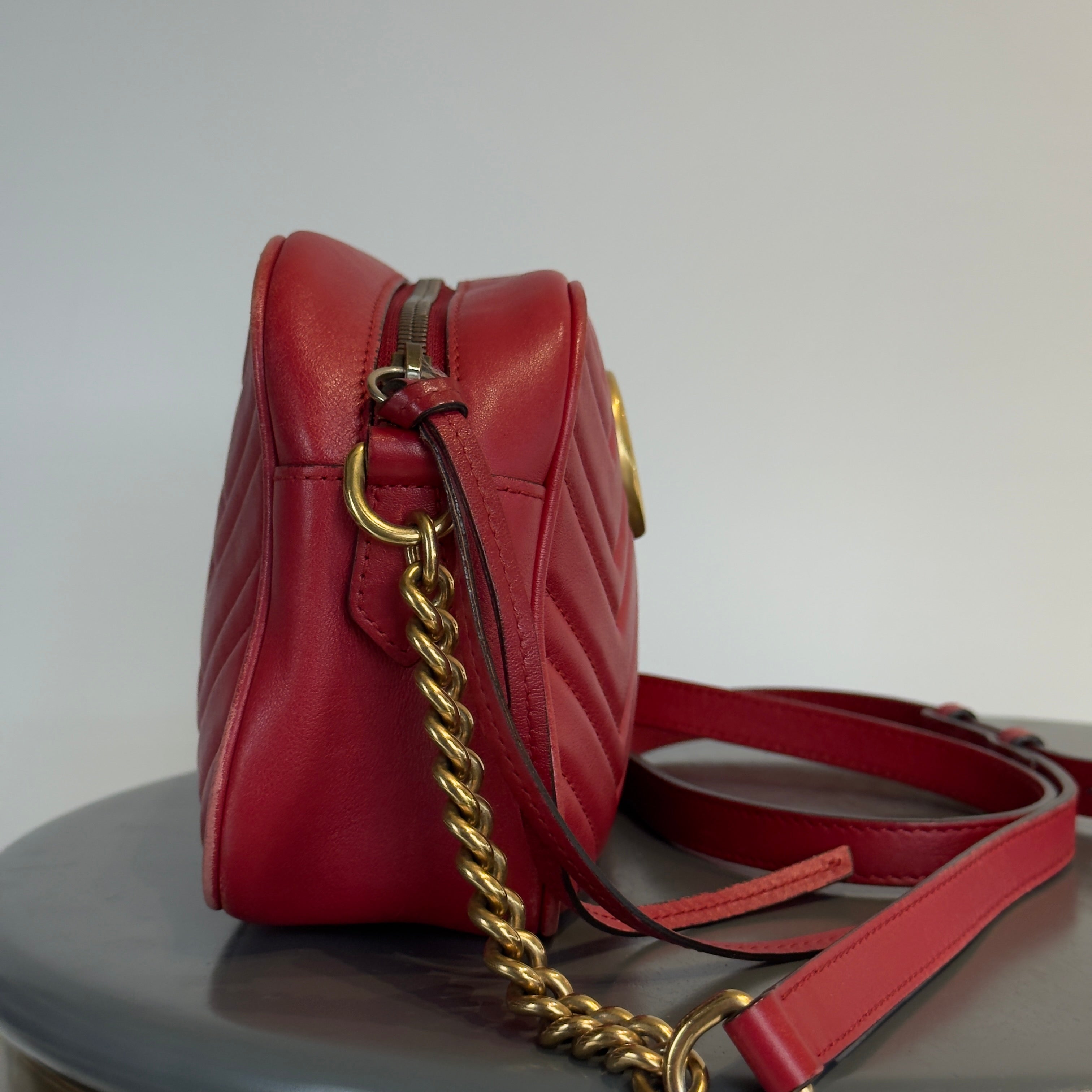 Gucci Red Marmont Crossbody Bag -  Replica Handbags 