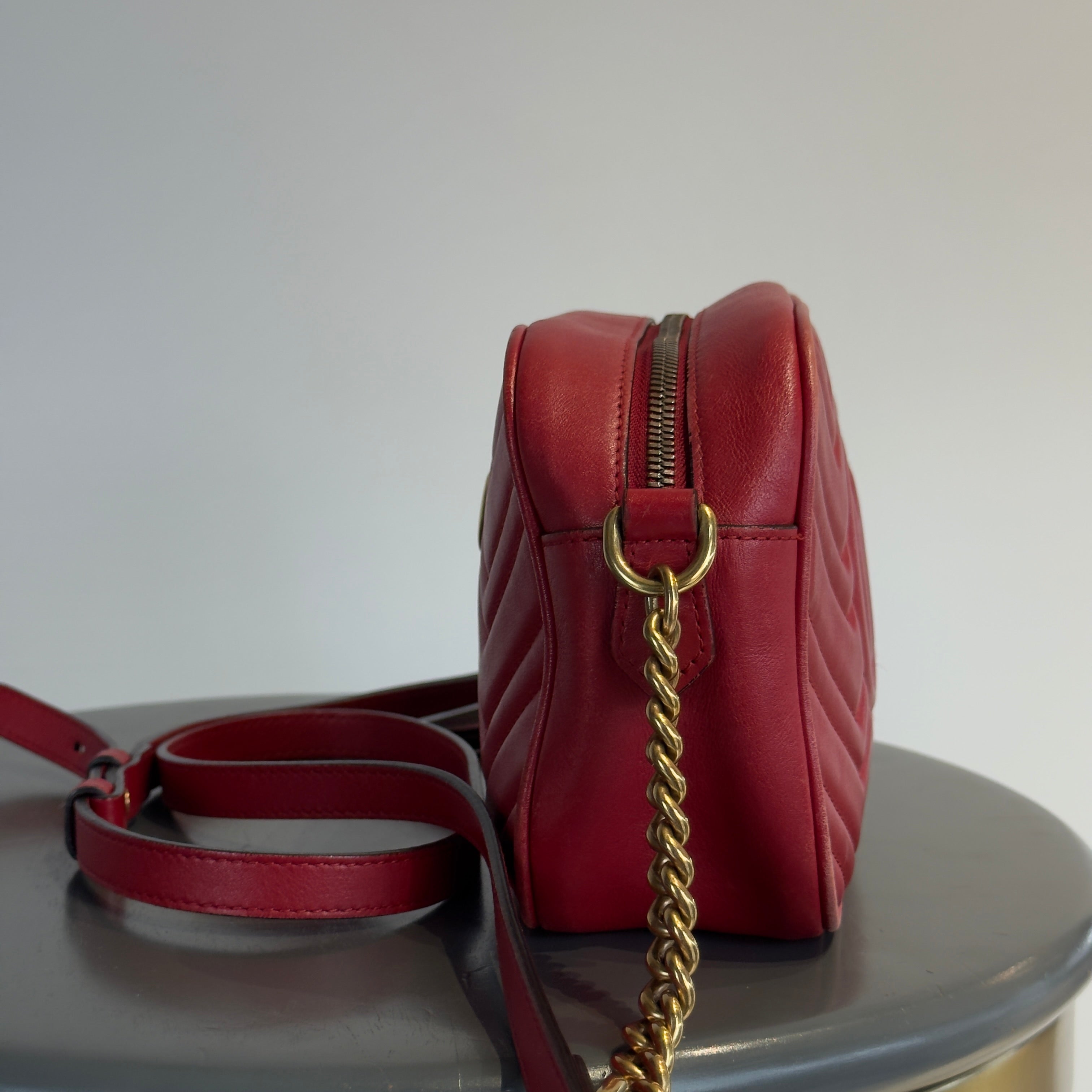 Gucci Red Marmont Crossbody Bag -  Replica Handbags 