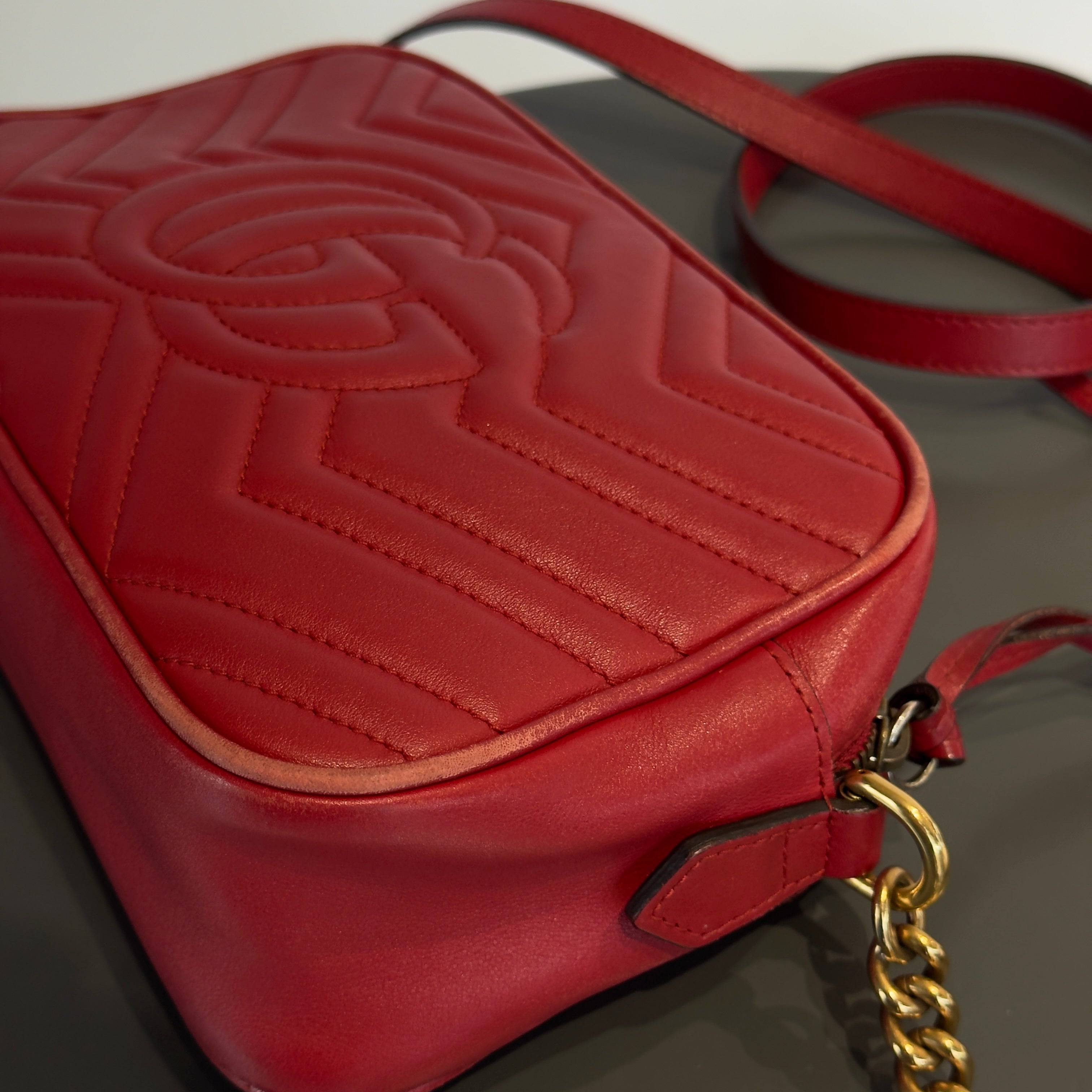 Gucci Red Marmont Crossbody Bag - Replica Handbags