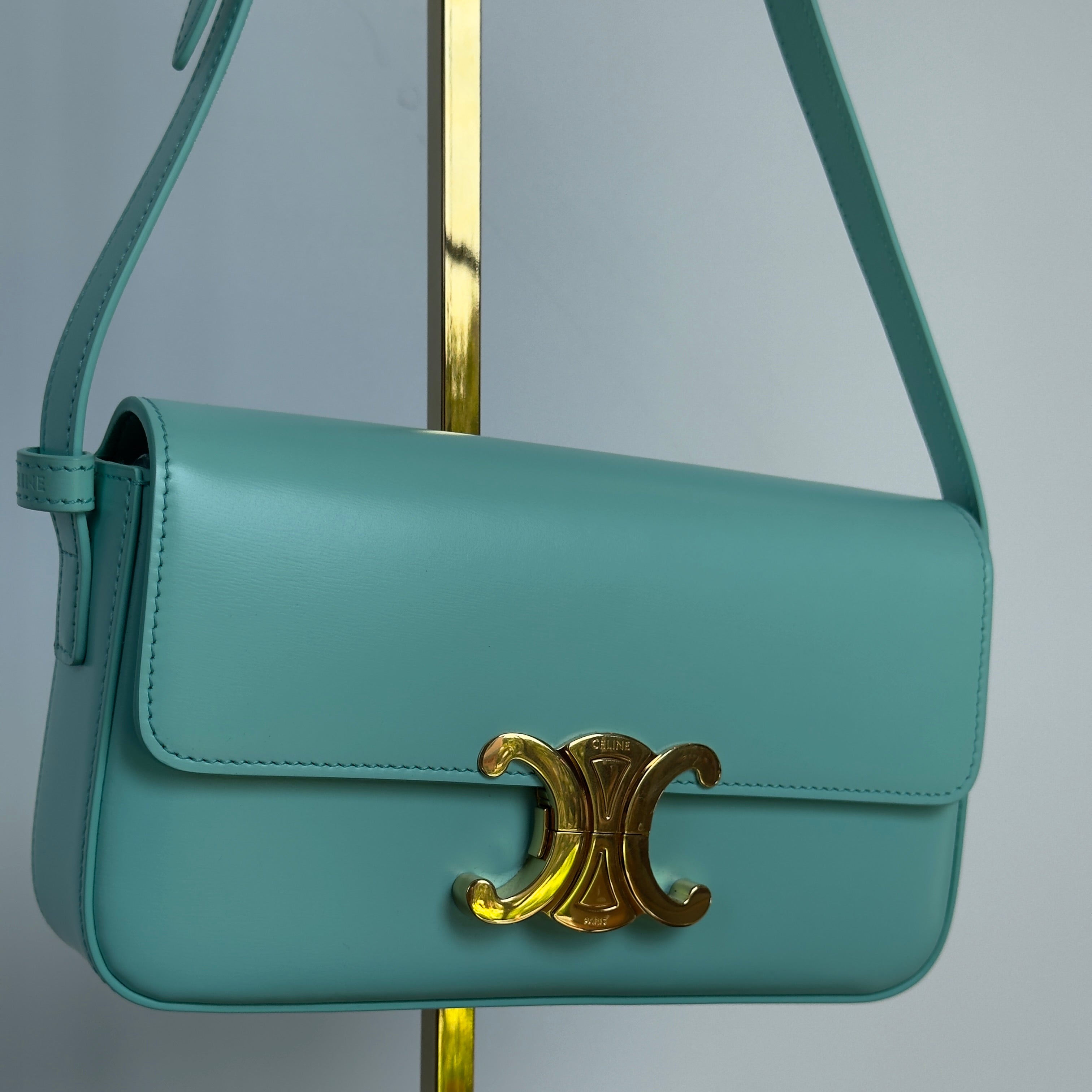 Celine Shoulder Bag Claude in Turquoise -  Replica Handbags 